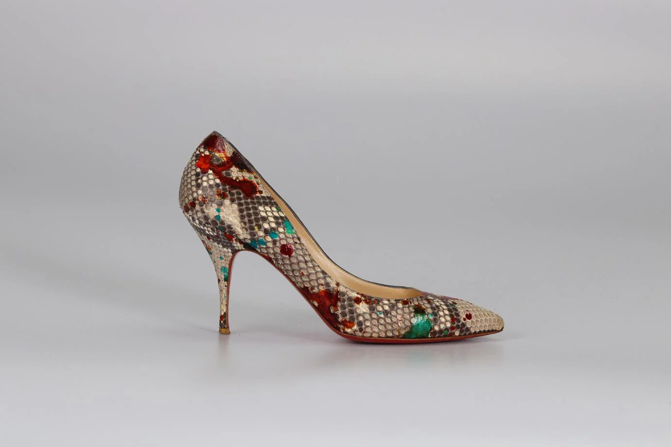 CHRISTIAN LOUBOUTIN SNAKESKIN PUMPS EU 39 UK 6 US 9 - Image 2