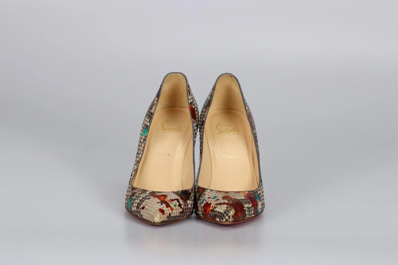 CHRISTIAN LOUBOUTIN SNAKESKIN PUMPS EU 39 UK 6 US 9 - Image 3