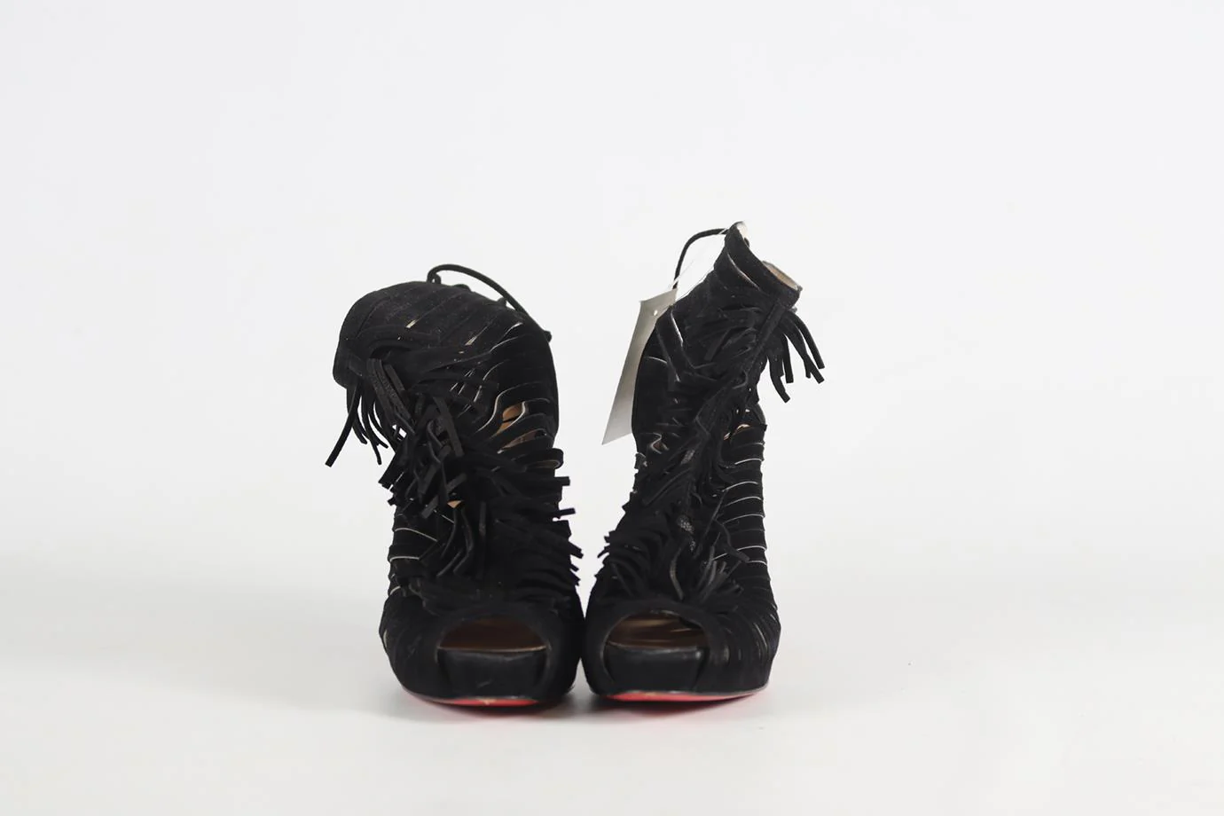 CHRISTIAN LOUBOUTIN SUEDE PLATFORM SANDALS EU 38.5 UK 5.5 US 8.5 - Image 3