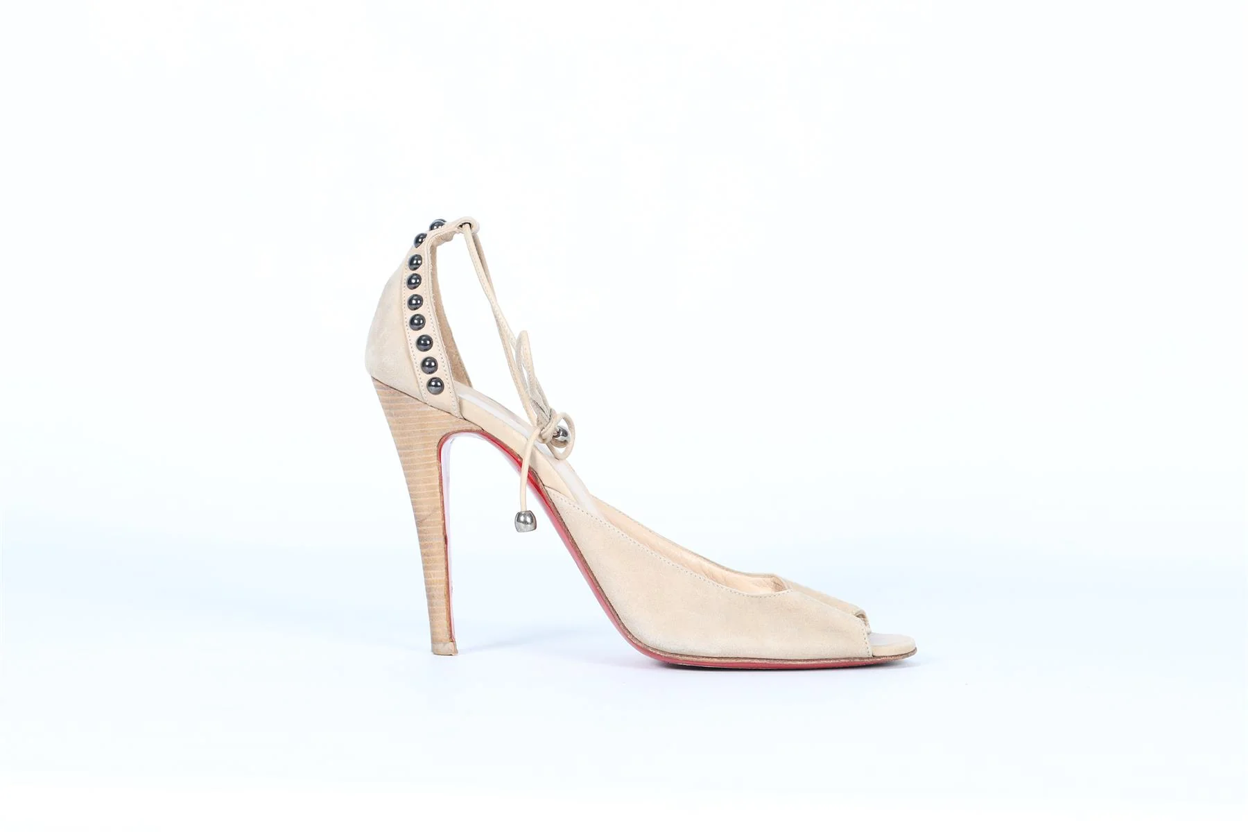 CHRISTIAN LOUBOUTIN SUEDE SANDALS EU 38.5 UK 5.5 US 8.5 - Image 2