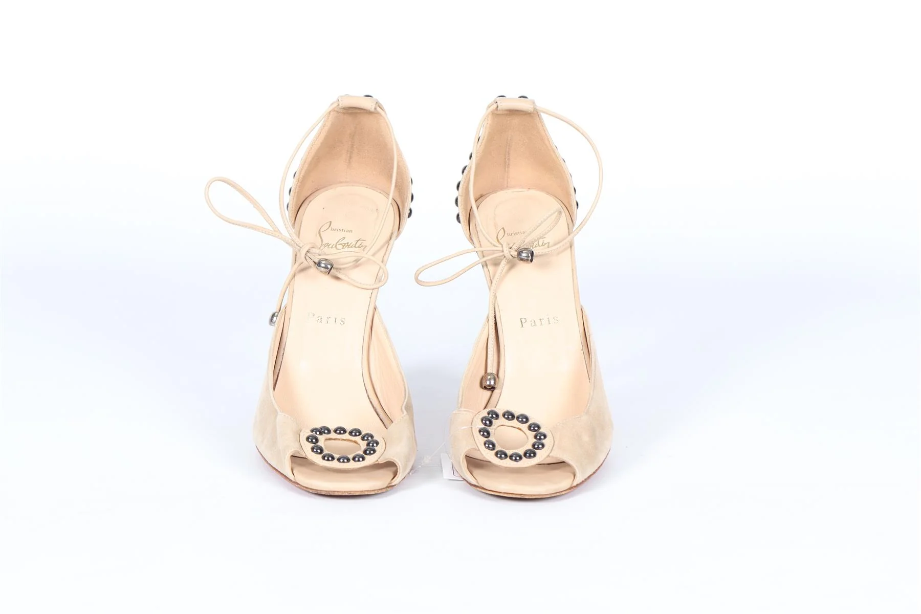 CHRISTIAN LOUBOUTIN SUEDE SANDALS EU 38.5 UK 5.5 US 8.5 - Image 3