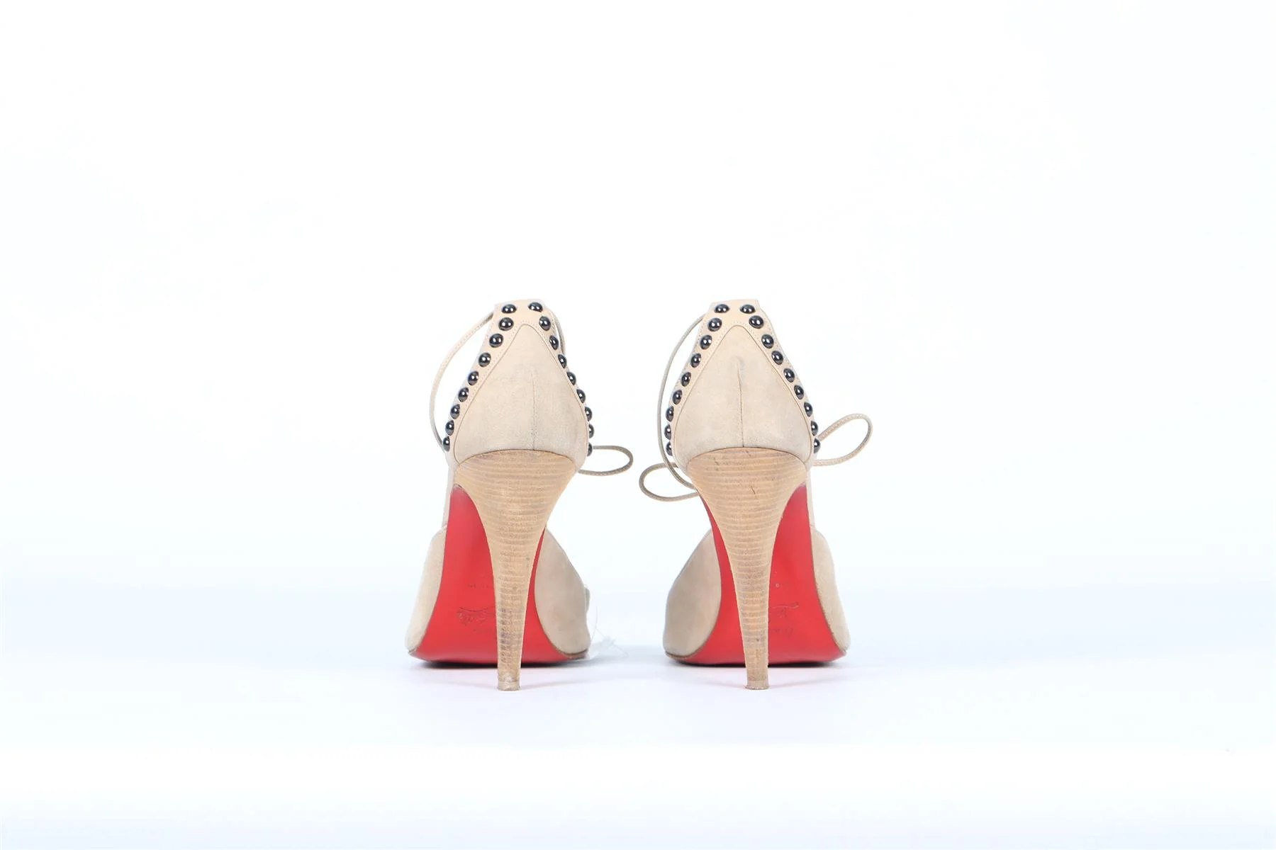 CHRISTIAN LOUBOUTIN SUEDE SANDALS EU 38.5 UK 5.5 US 8.5 - Image 4