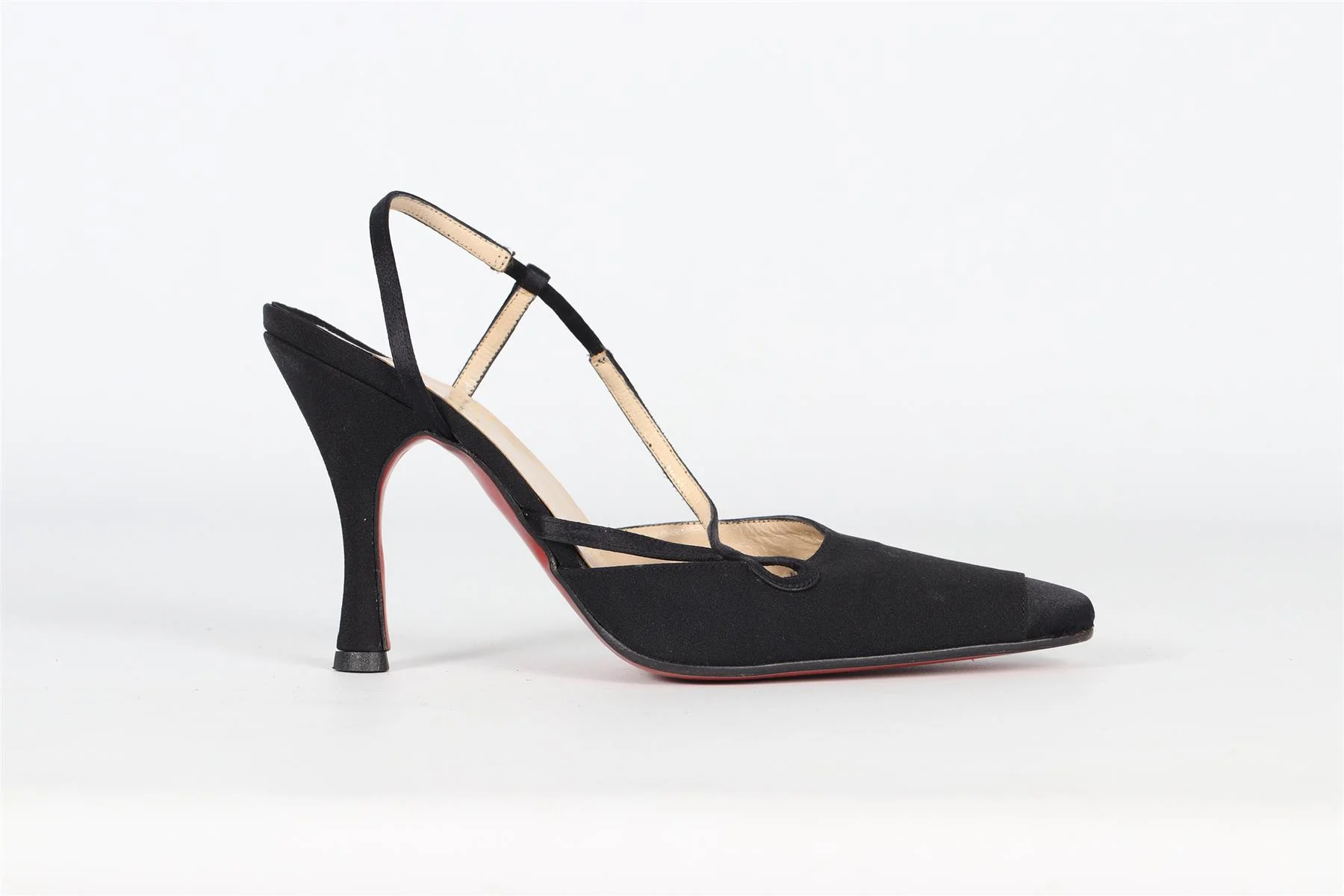 CHRISTIAN LOUBOUTIN VINTAGE SATIN PUMPS EU 36.5 UK 3.5 US 6.5 - Image 2