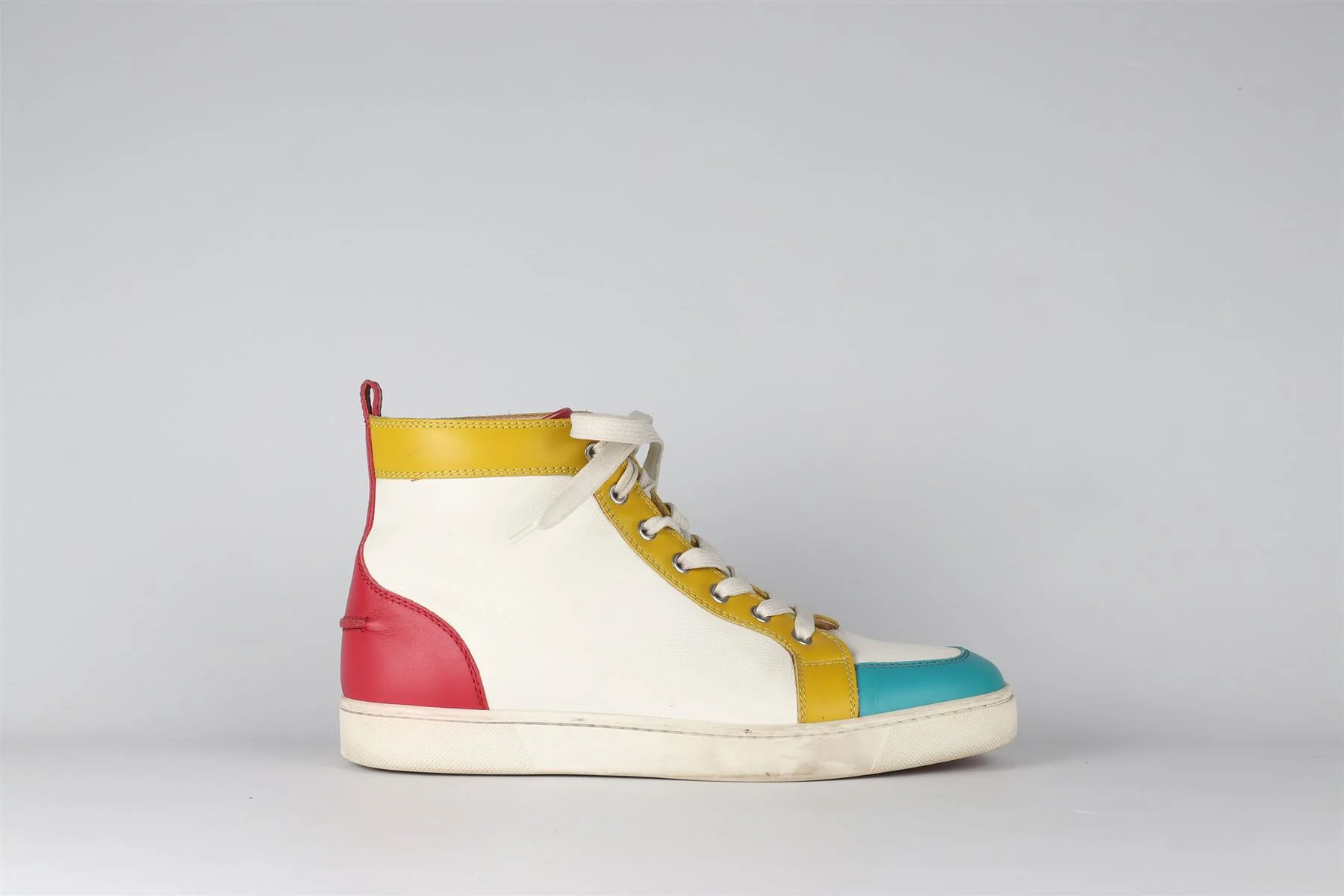 CHRISTIAN LOUBOUTIN WHITE MEN'S LOUIS LEATHER SNEAKERS EU 42 UK 8 US 9 - Image 2