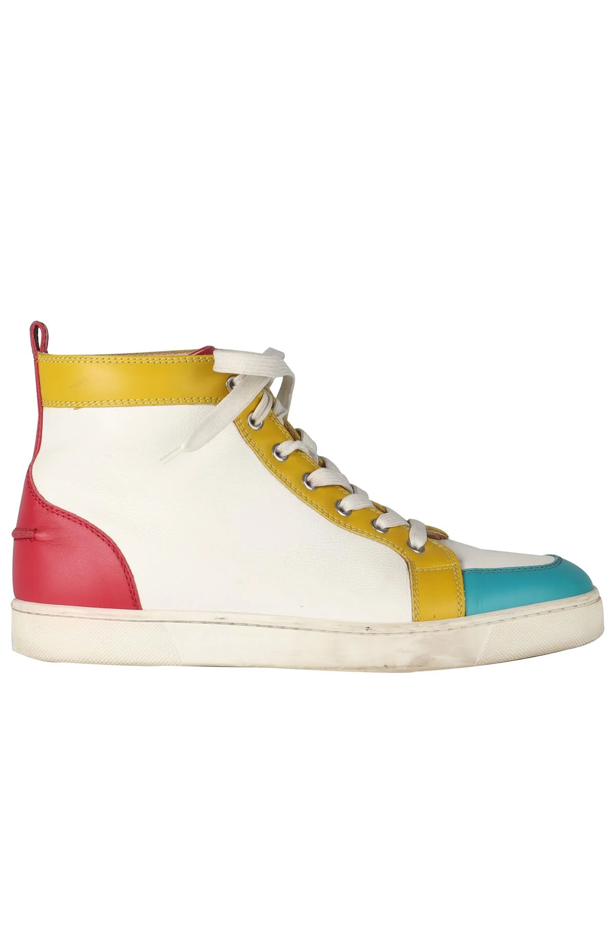 CHRISTIAN LOUBOUTIN WHITE MEN'S LOUIS LEATHER SNEAKERS EU 42 UK 8 US 9 - Image 8