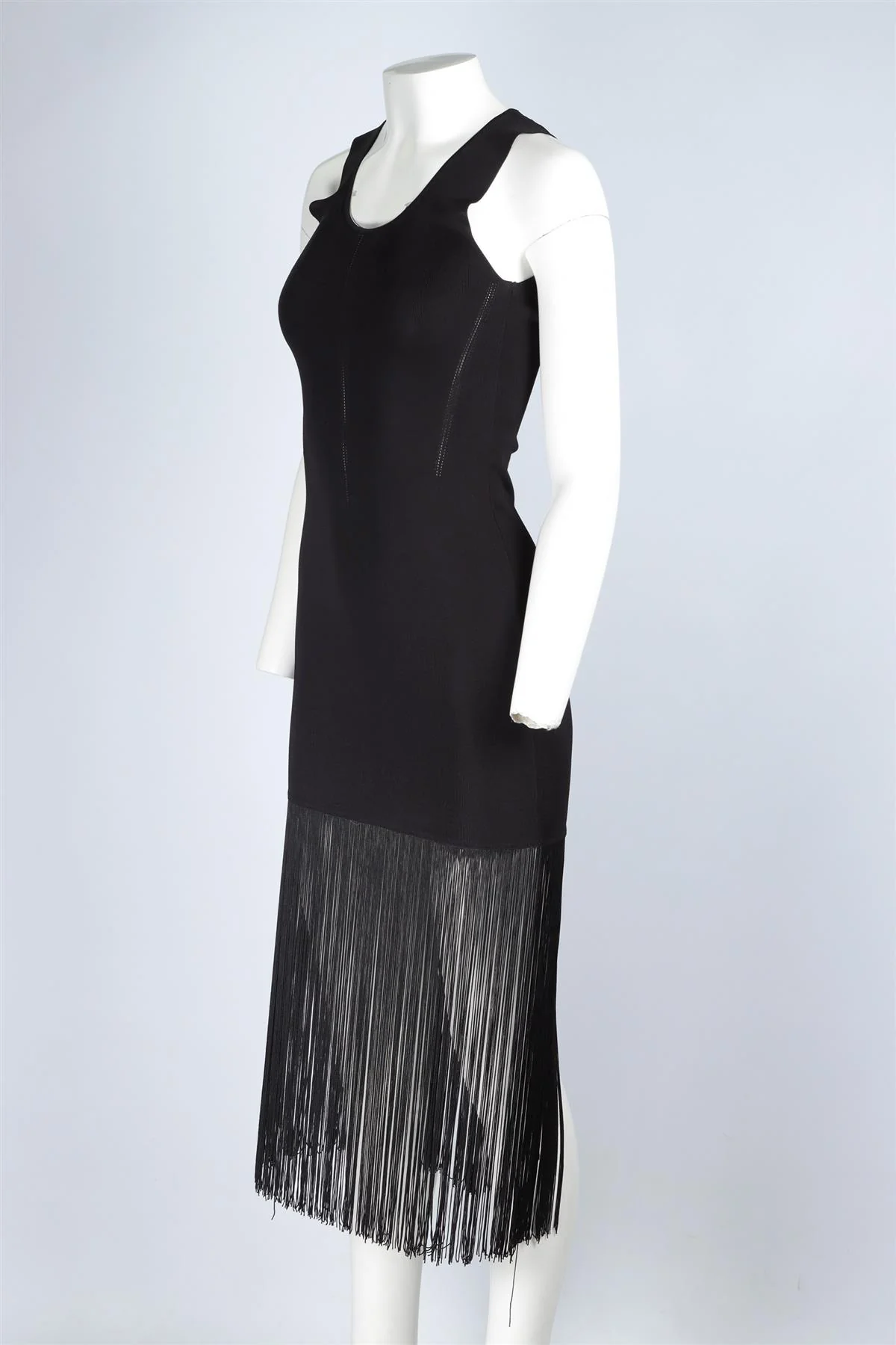CHRISTOPHER KANE BLACK KNIT MAXI DRESS MEDIUM - Image 3