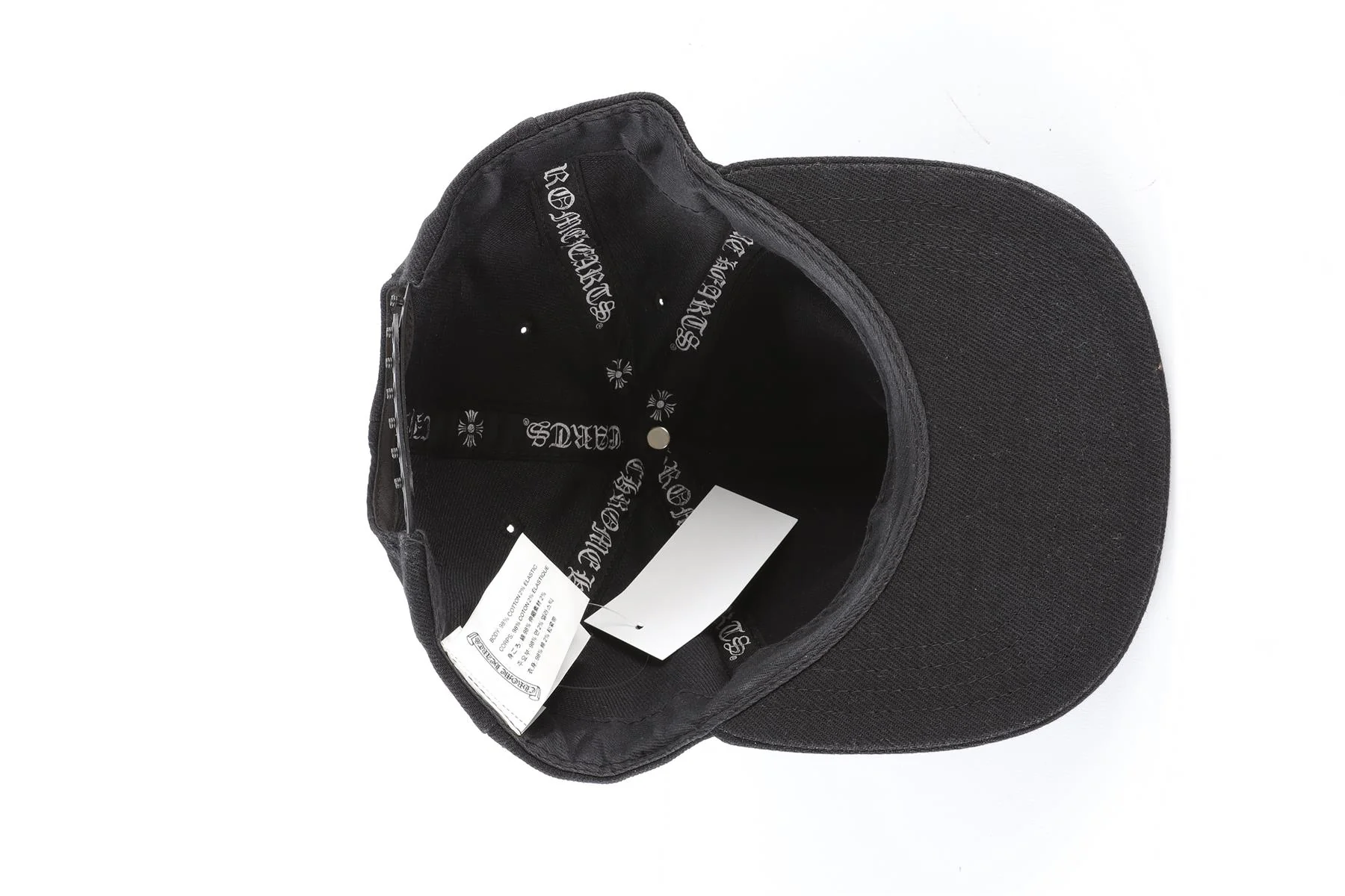 CHROME HEARTS BLACK COTTON BASEBALL CAP ONE SIZE - Image 5