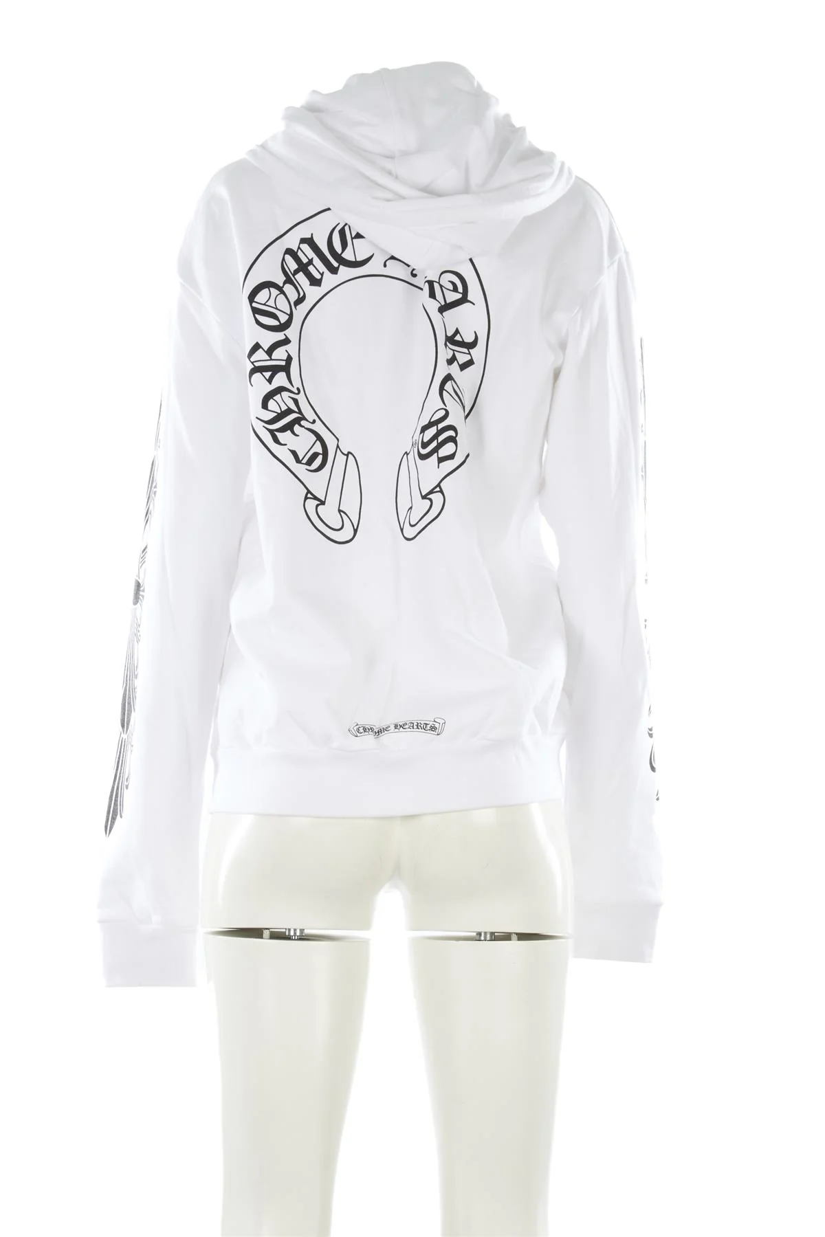 CHROME HEARTS WHITE COTTON HOODIE SMALL - Image 4