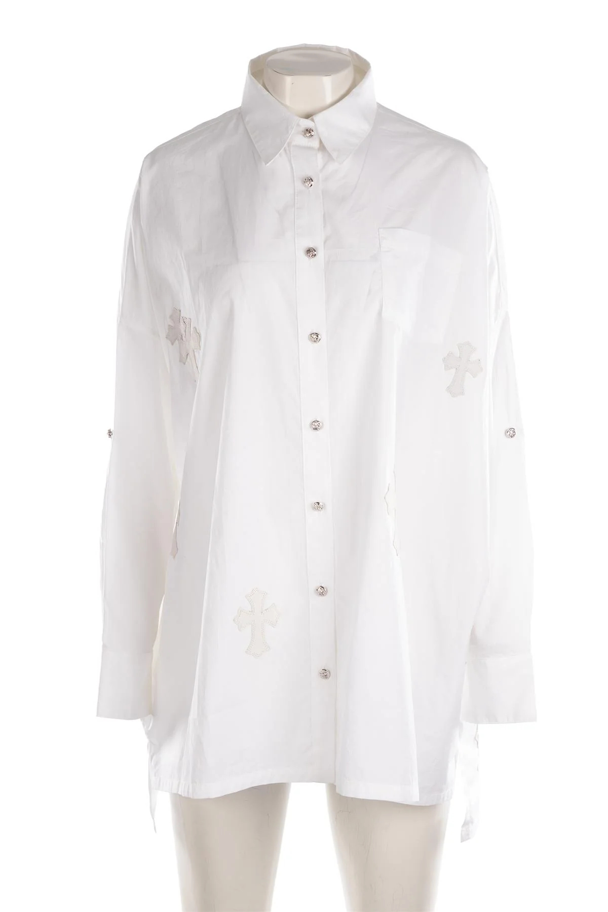 CHROME HEARTS WHITE COTTON SHIRT MEDIUM - Image 2
