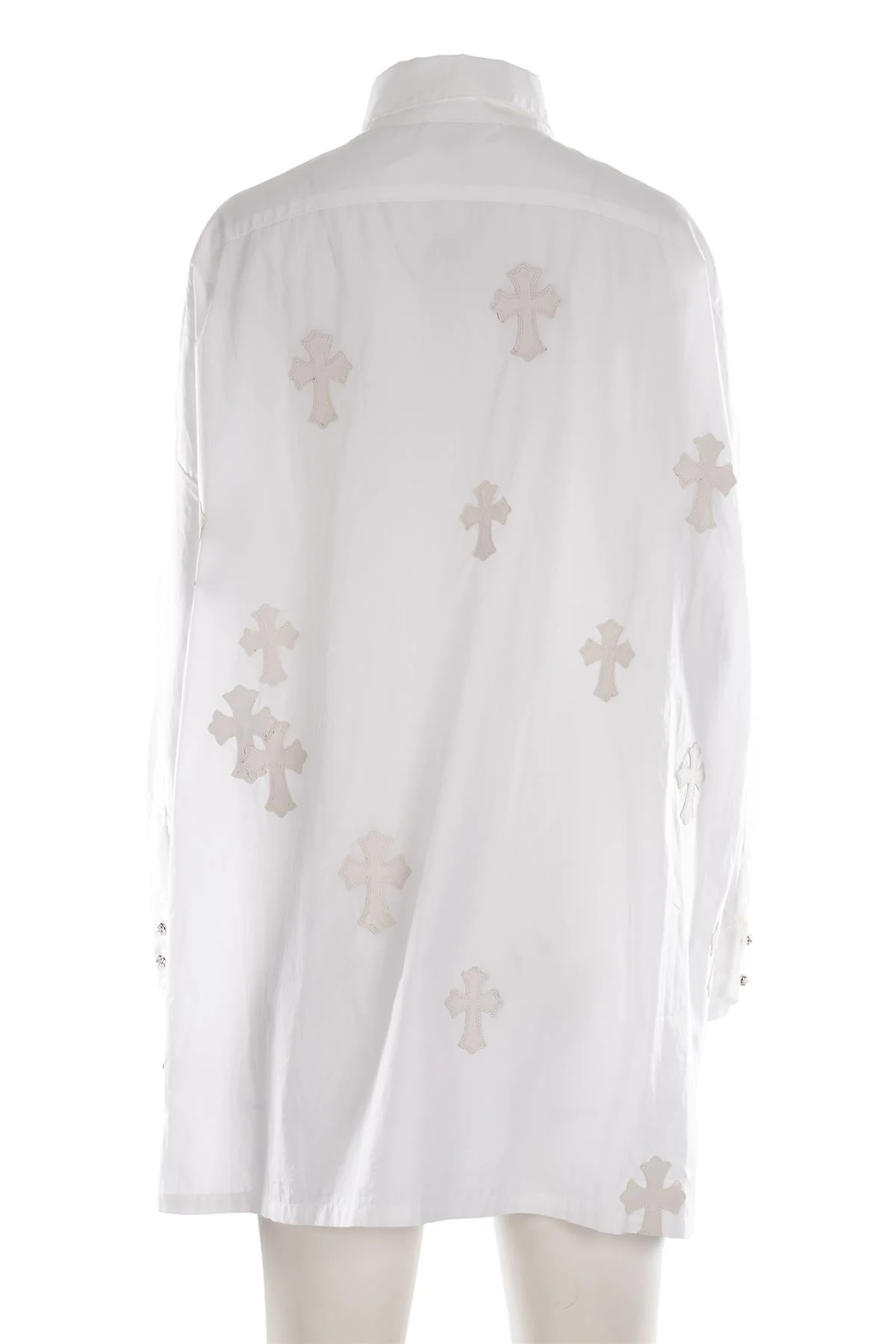 CHROME HEARTS WHITE COTTON SHIRT MEDIUM - Image 4