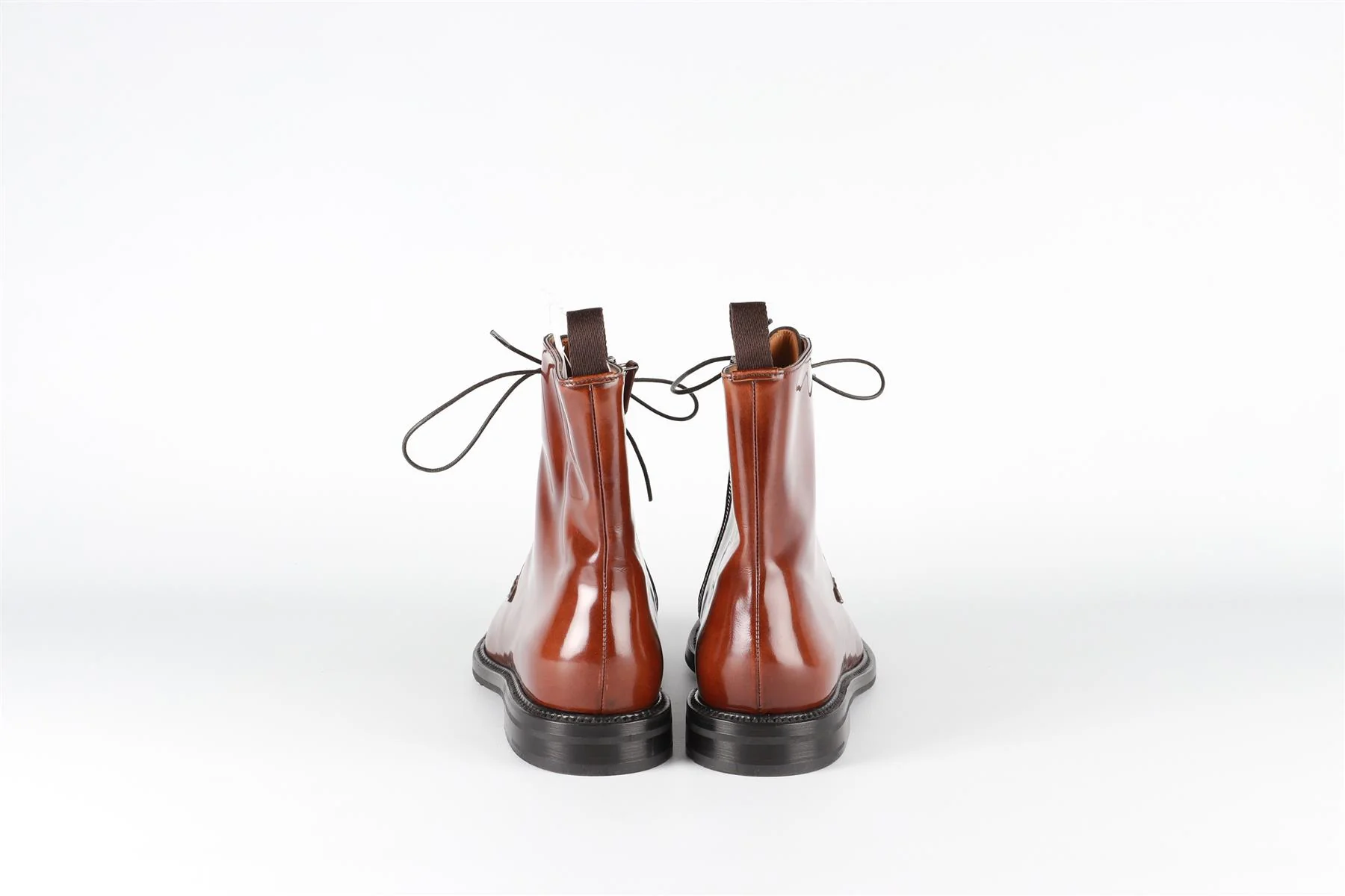 CHURCH'S BROWN PATENT LEATHER ANKLE BOOTS EU 38.5 UK 4.5 US 7.5 - Image 5