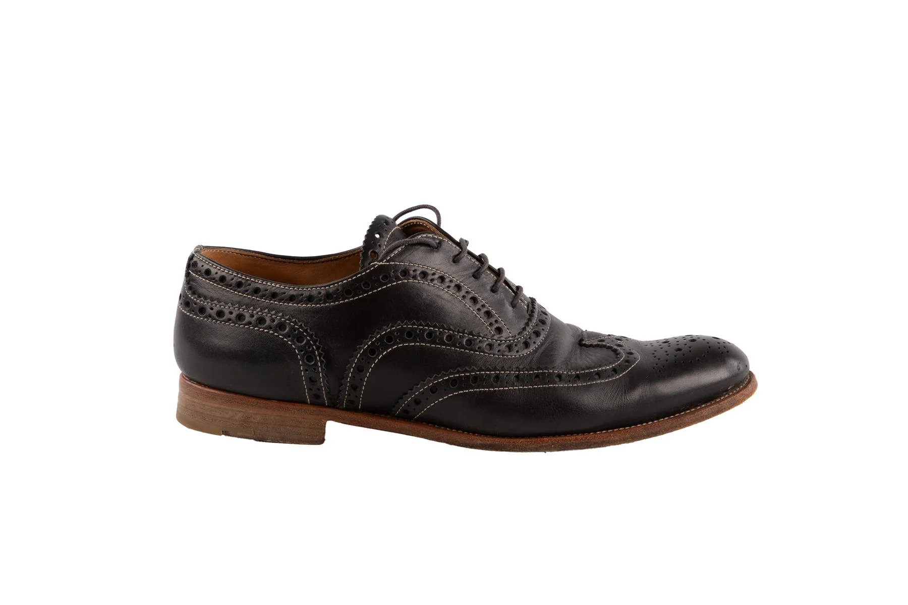 CHURCH'S NAVY LEATHER BROGUES EU 38.5 UK 5.5 US 8.5 - Image 2