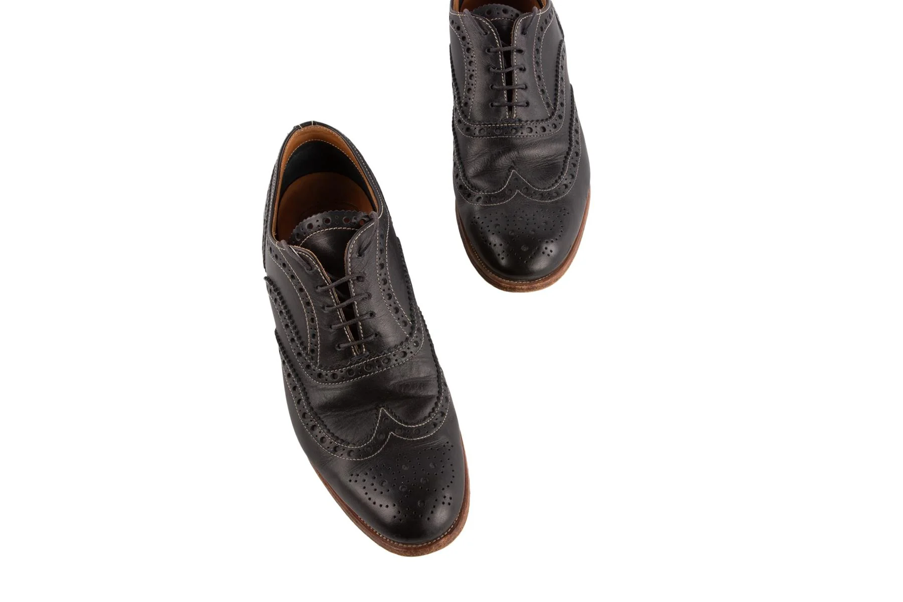 CHURCH'S NAVY LEATHER BROGUES EU 38.5 UK 5.5 US 8.5 - Image 4