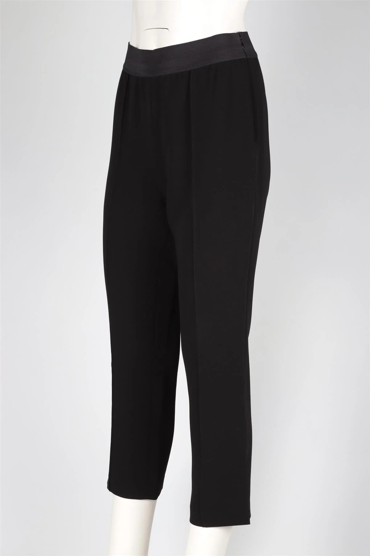 CINQ A SEPT BLACK SILK STRAIGHT LEG PANTS US 6 UK 10 - Image 3
