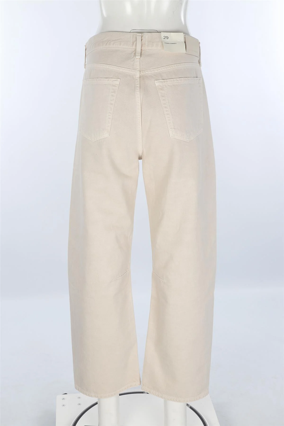 CITIZENS OF HUMANITY BEIGE HIGH RISE BARREL LEG JEANS W29 UK 10-12 - Image 4