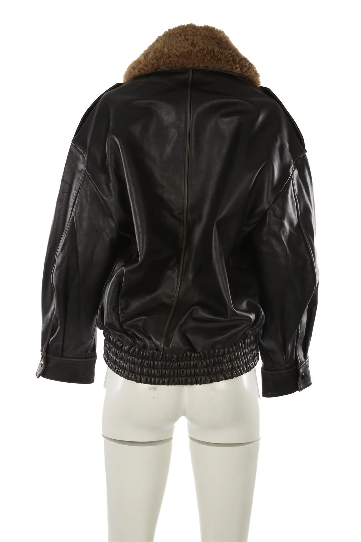 CITIZENS OF HUMANITY BROWN SANTIAGO LEATHER JACKET SMALL - Image 4