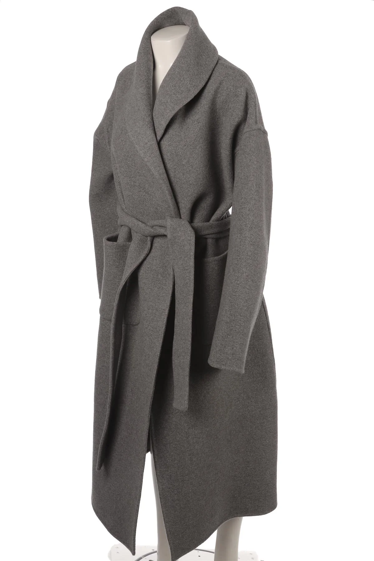 CLOTH.WORK GREY CASHMERE COAT UK 8-10 - Image 3
