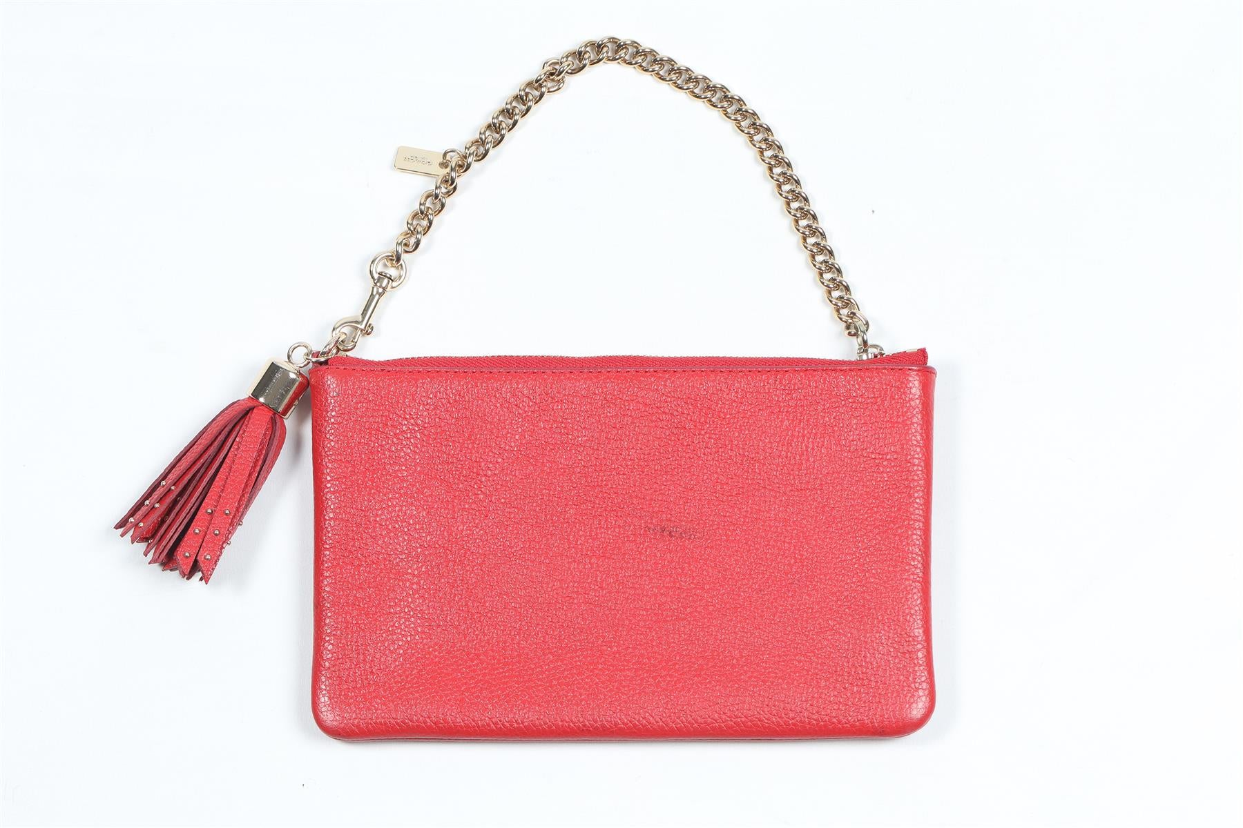 COACH RED LEATHER POUCH - Image 5