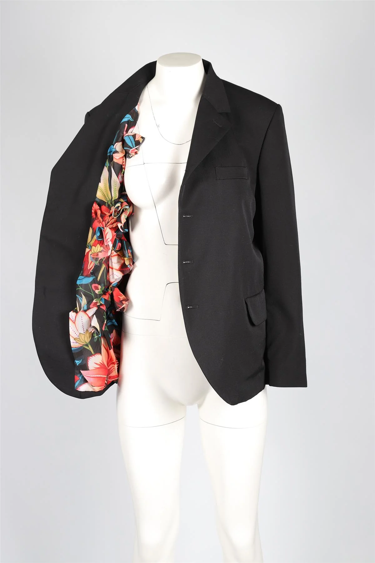 COMME DES GARÇONS BLACK 2024 WOOL BLAZER LARGE - Image 3