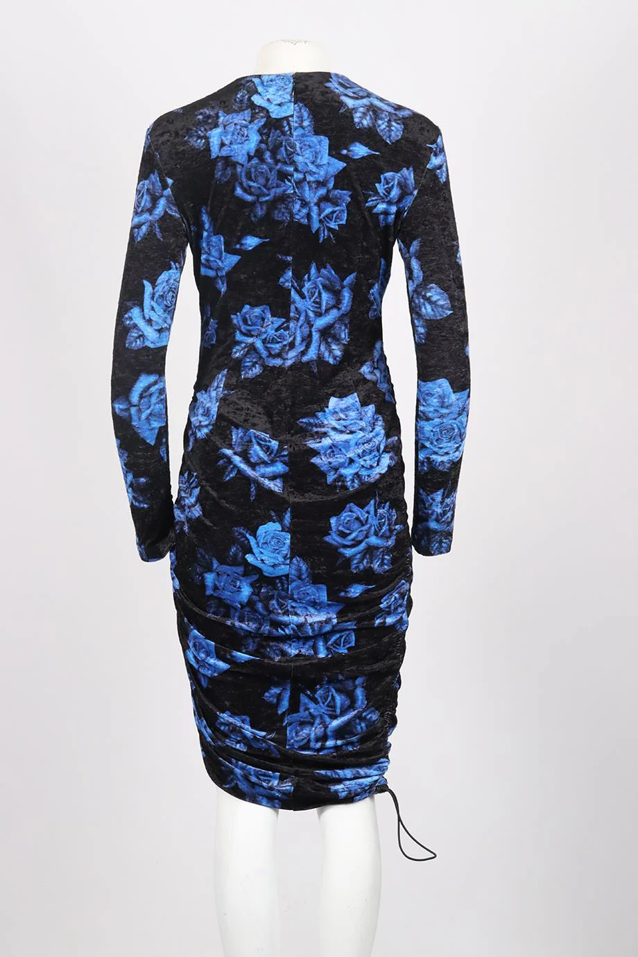 COMMISSION FLORAL PRINT VELVET MINI DRESS US 4 UK 8 - Image 4