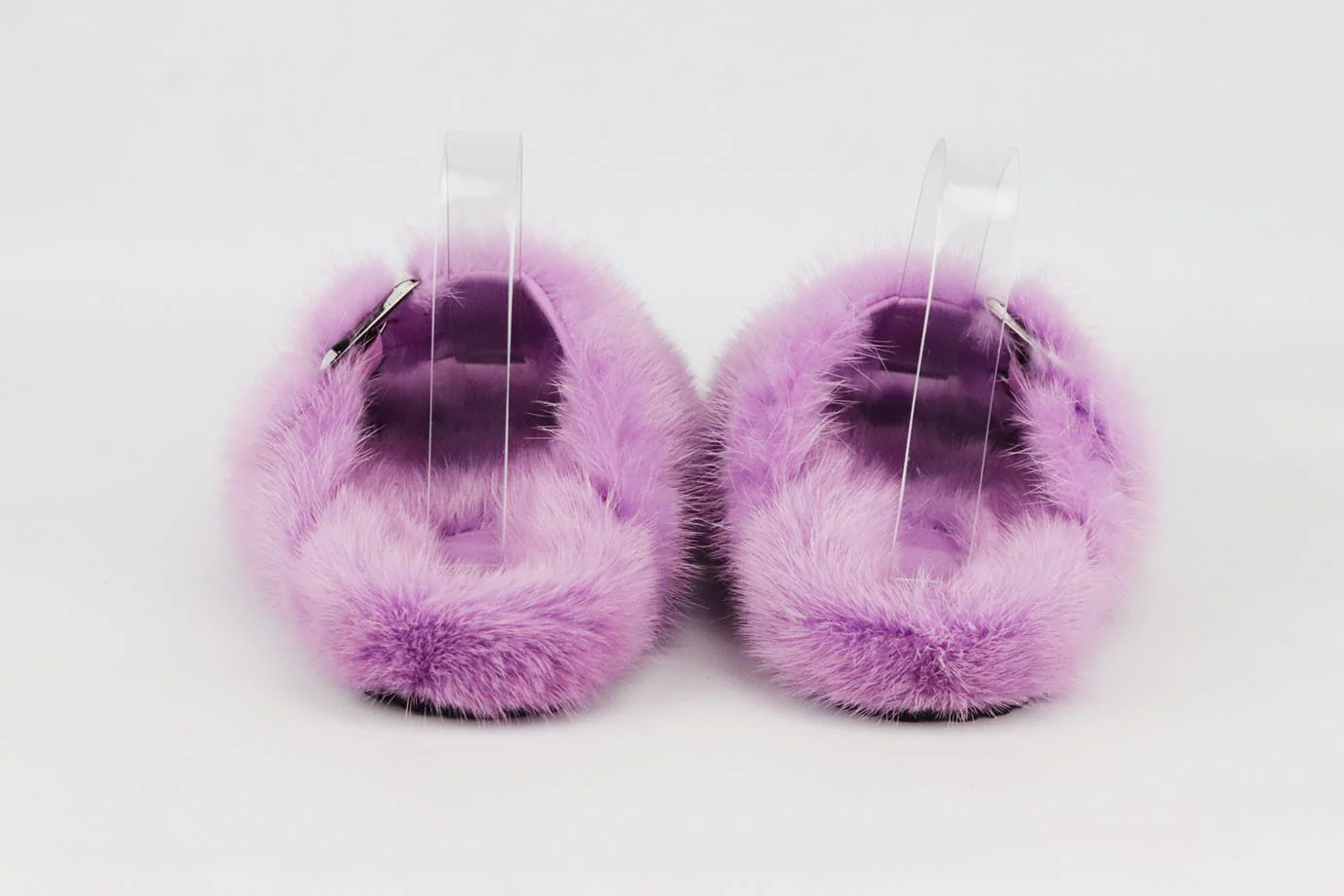 CONFETTI MINK FUR AND LEATHER SLIDES EU 38 UK 5 US 8 - Image 4