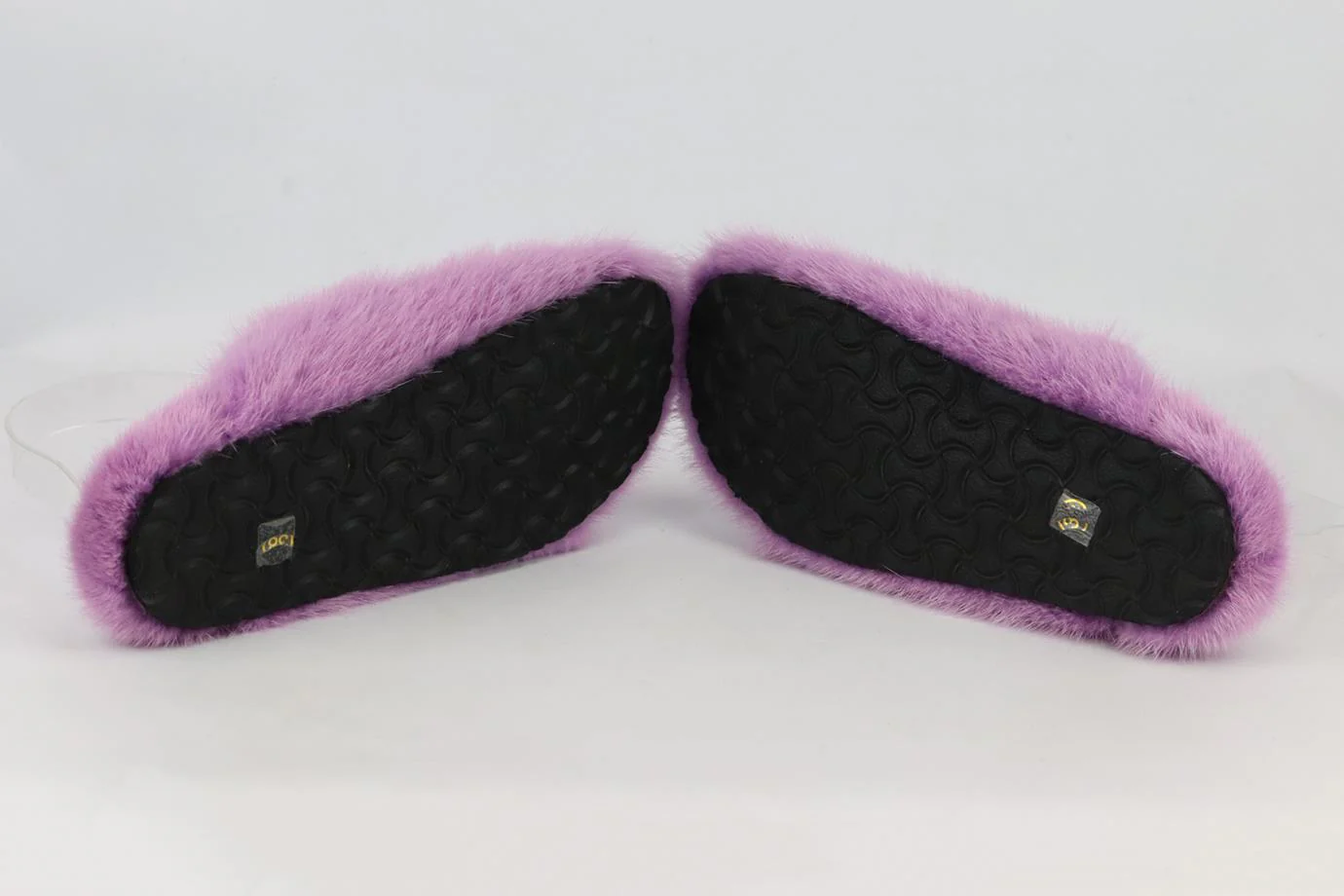 CONFETTI MINK FUR AND LEATHER SLIDES EU 38 UK 5 US 8 - Image 5