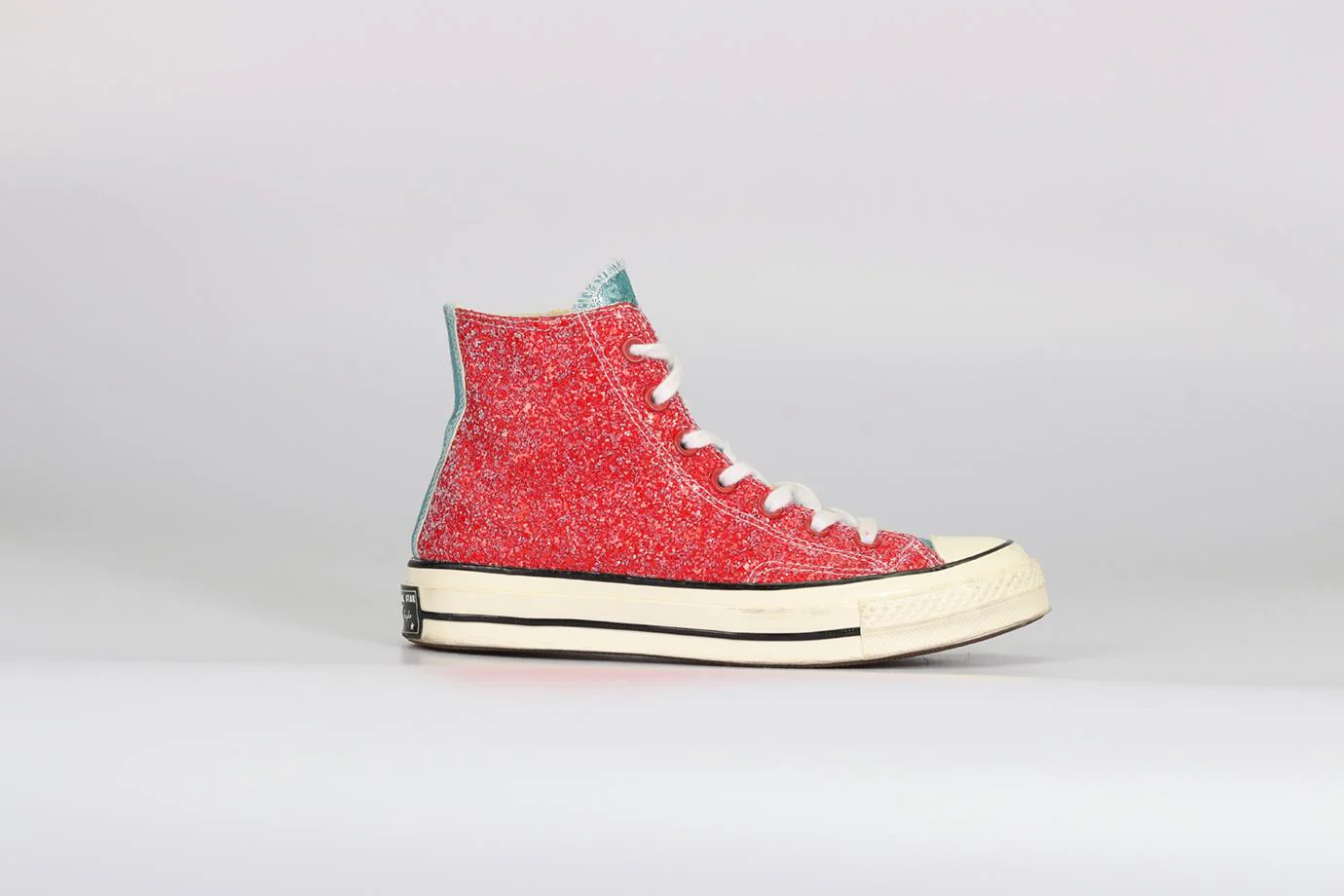 CONVERSE + JW ANDERSON GLITTER CANVAS SNEAKERS EU 38 UK 5 US 8 - Image 2