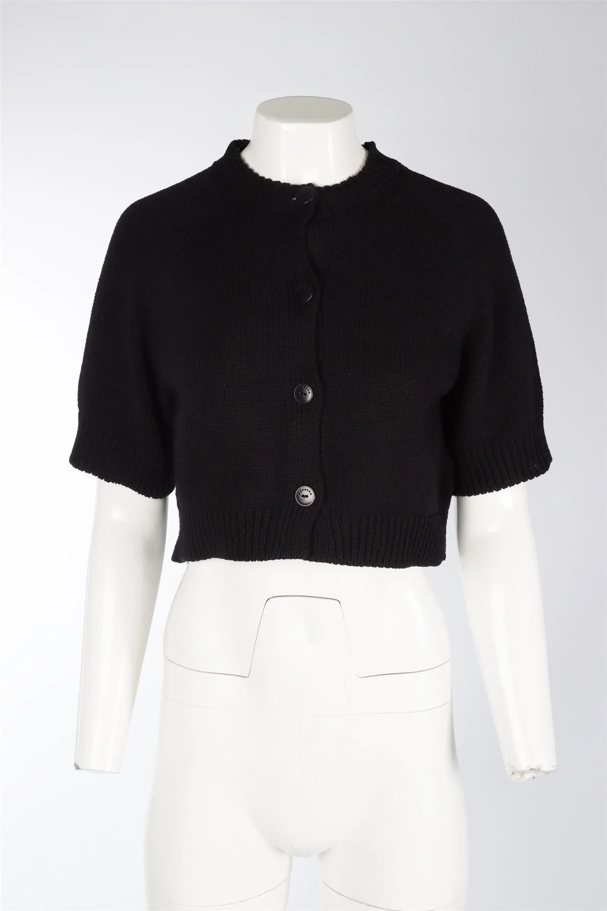 CORDERA BLACK COTTON CARDIGAN SMALL - Image 2