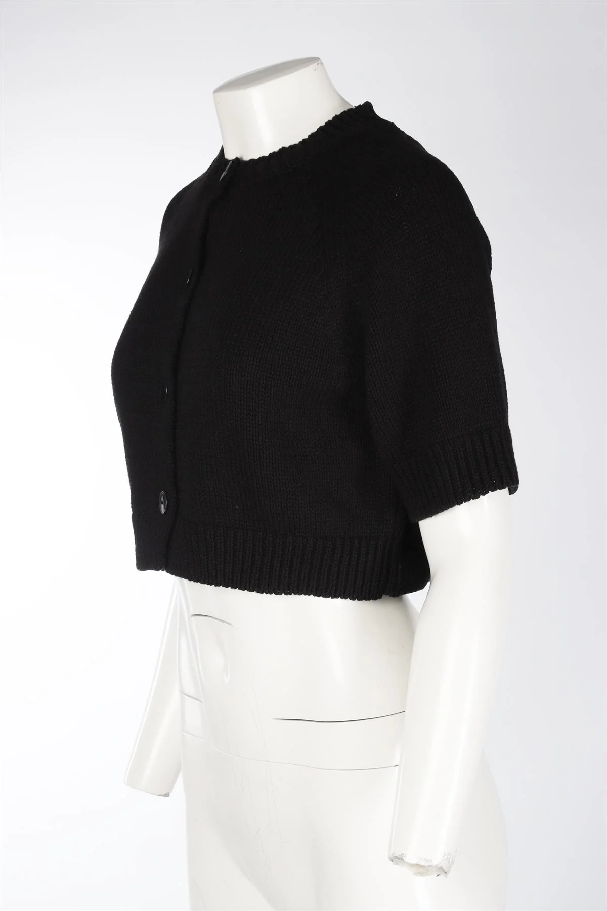 CORDERA BLACK COTTON CARDIGAN SMALL - Image 3
