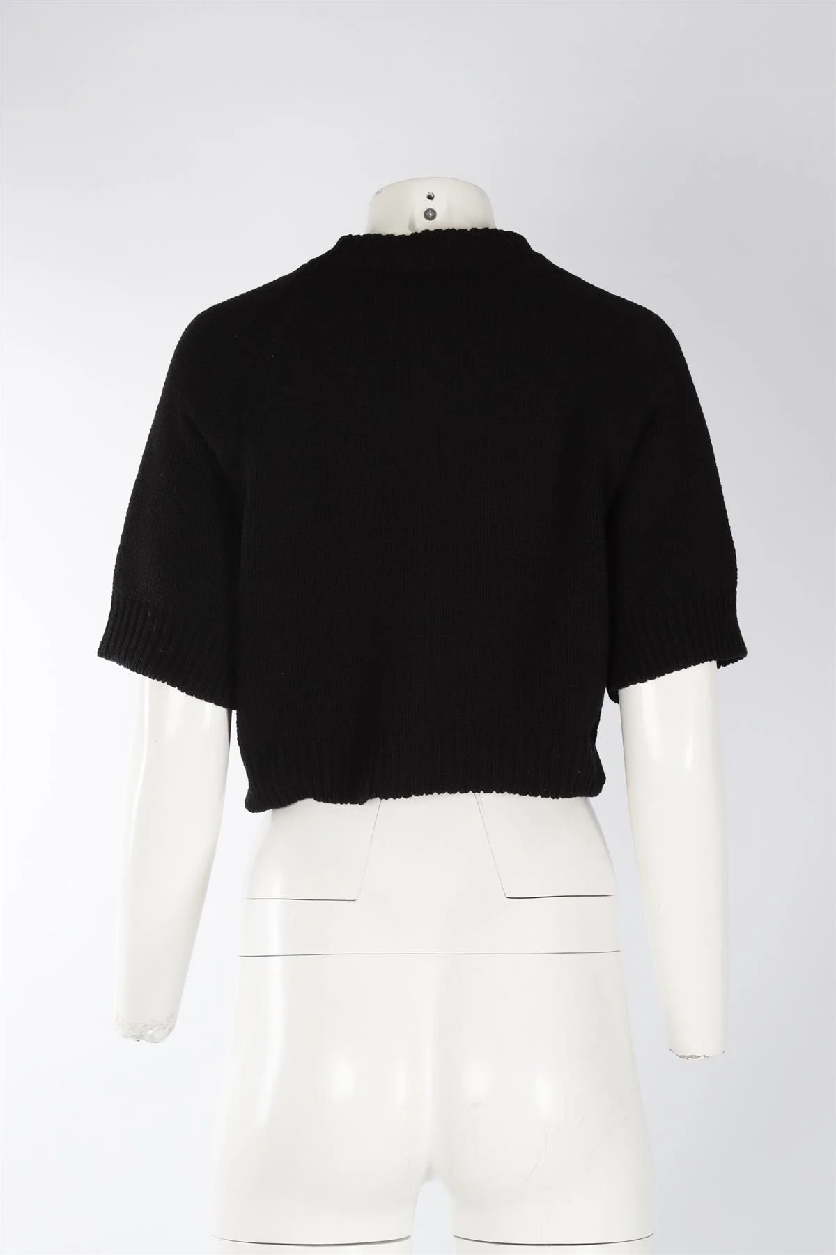 CORDERA BLACK COTTON CARDIGAN SMALL - Image 4