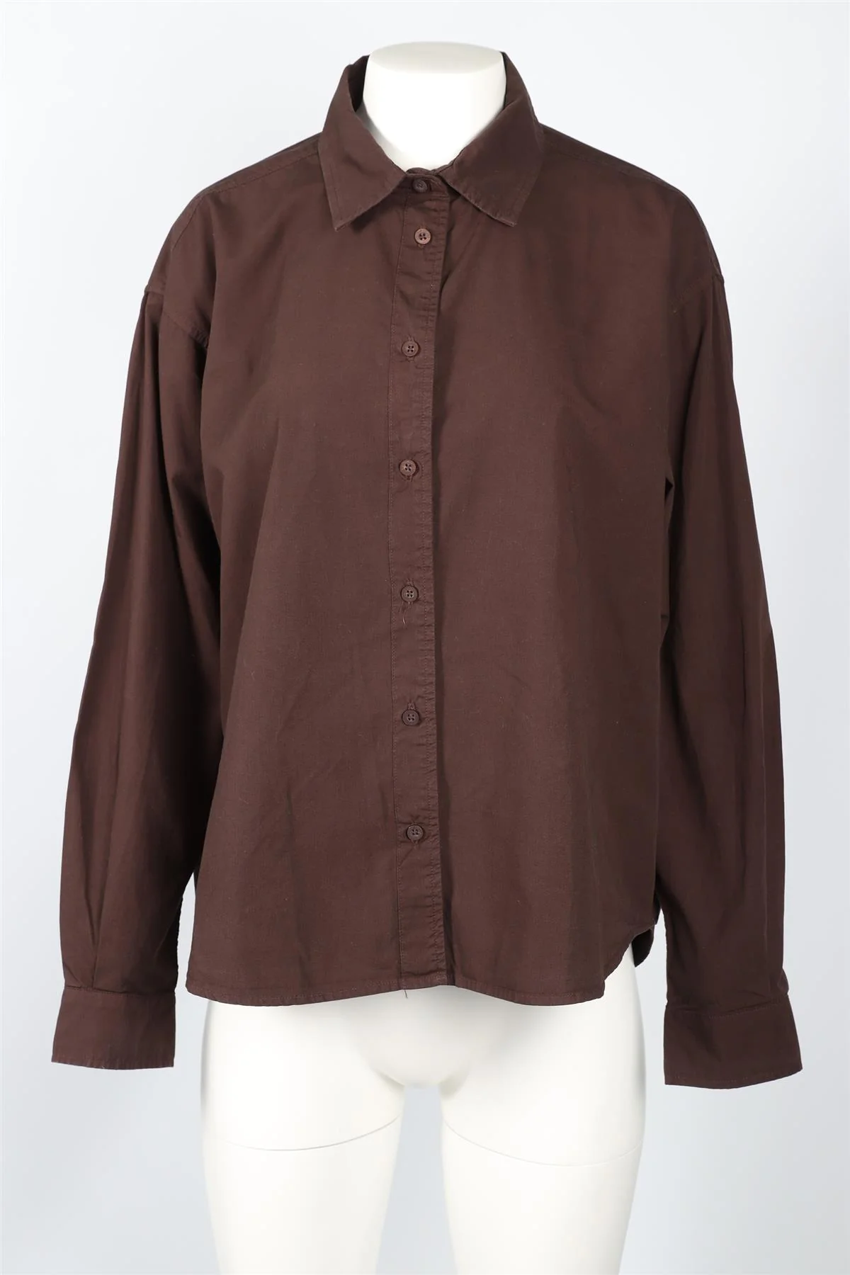 COTTON CITIZEN BROWN COTTON SHIRT SMALL - Image 2