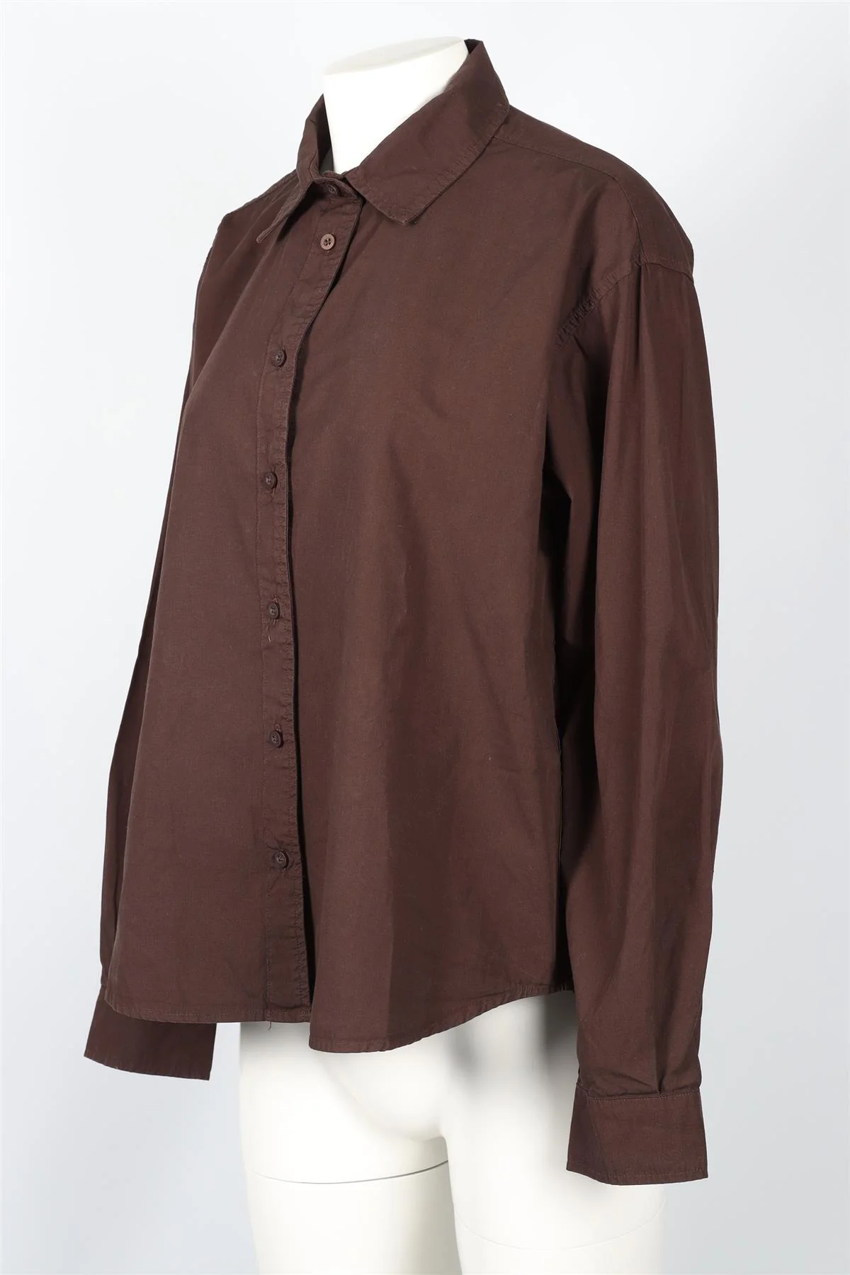 COTTON CITIZEN BROWN COTTON SHIRT SMALL - Image 3