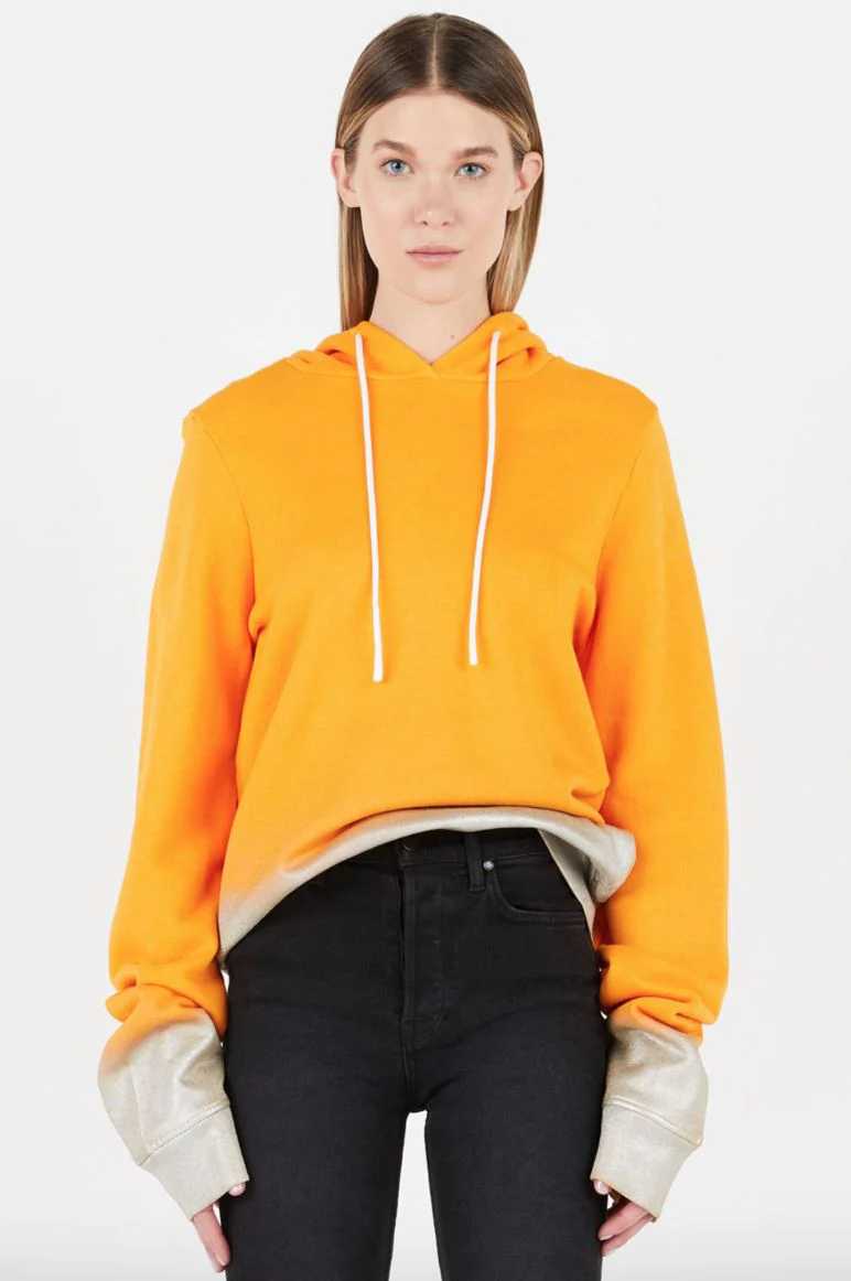 COTTON CITIZEN MANHATTAN METALLIC TRIMMED HOODIE SMALL - Image 7