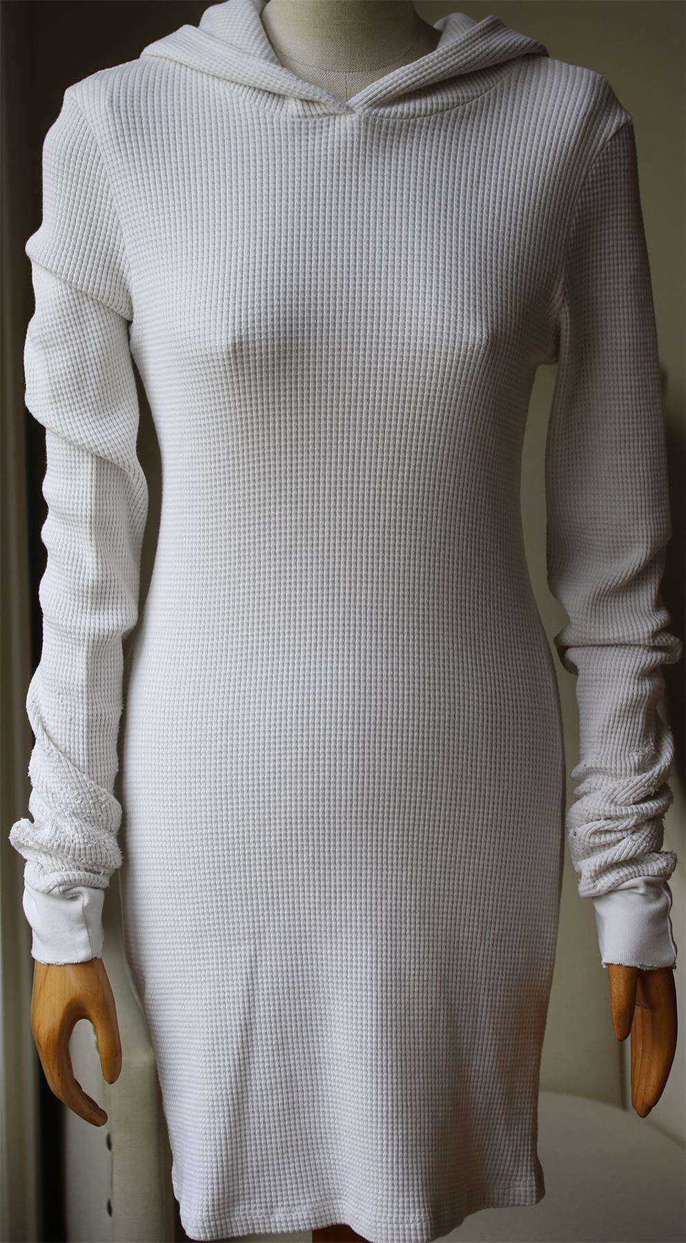 COTTON CITIZEN MONACO HOODIE DRESS IN BONE SMALL - Image 2
