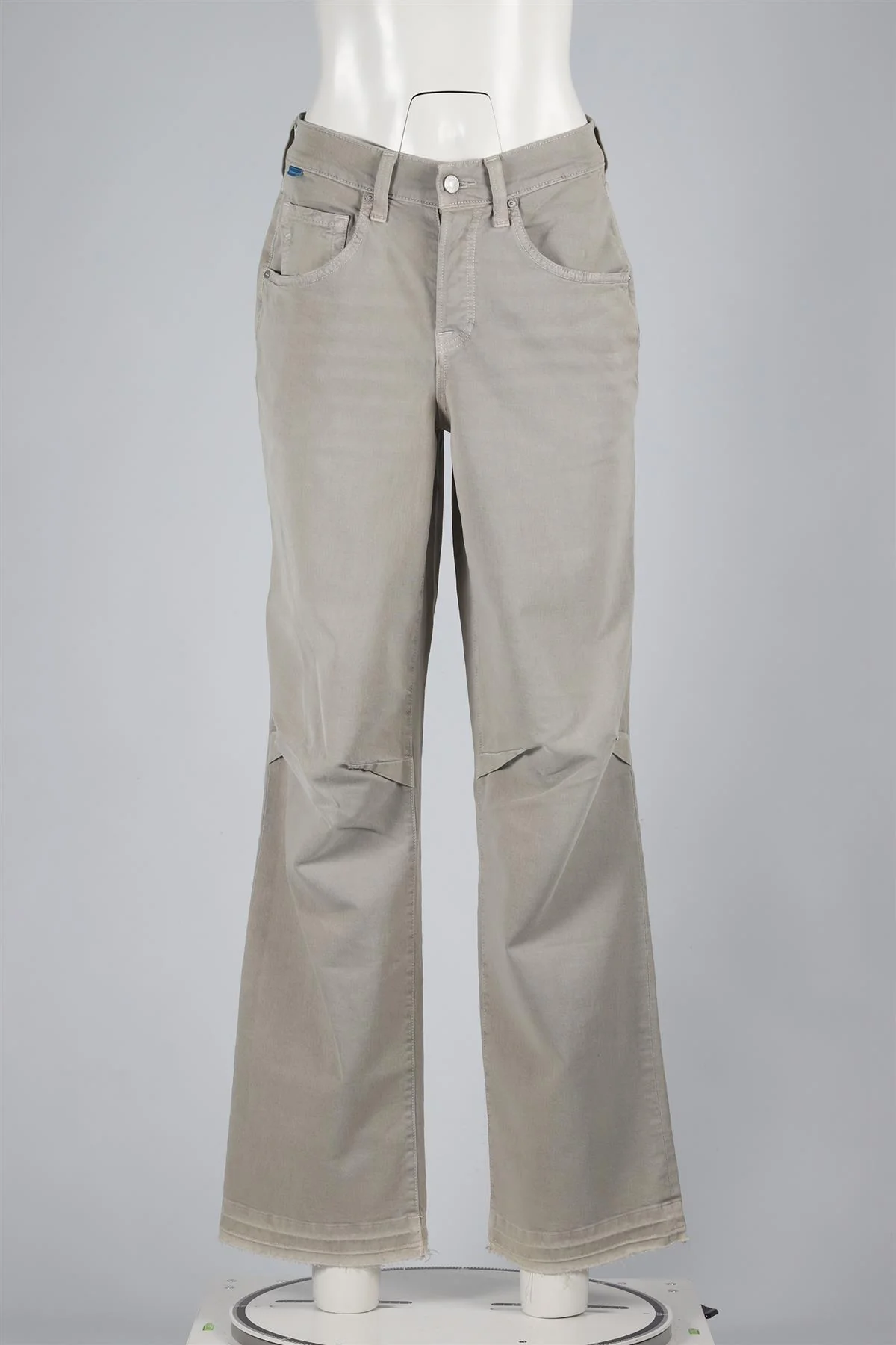COTTON CITIZEN TAUPE COTTON BLEND WIDE LEG PANTS W24 - Image 2