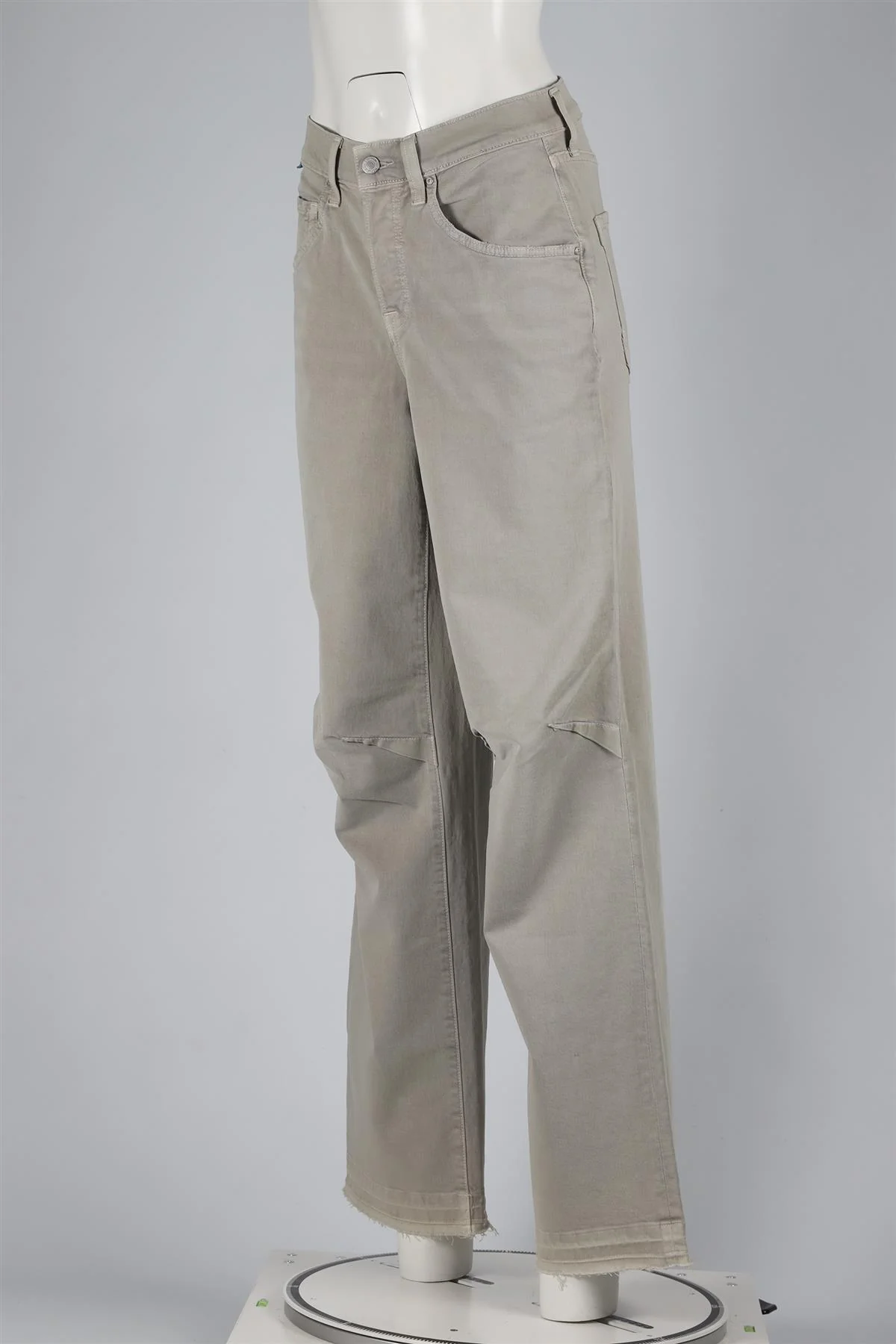 COTTON CITIZEN TAUPE COTTON BLEND WIDE LEG PANTS W24 - Image 3