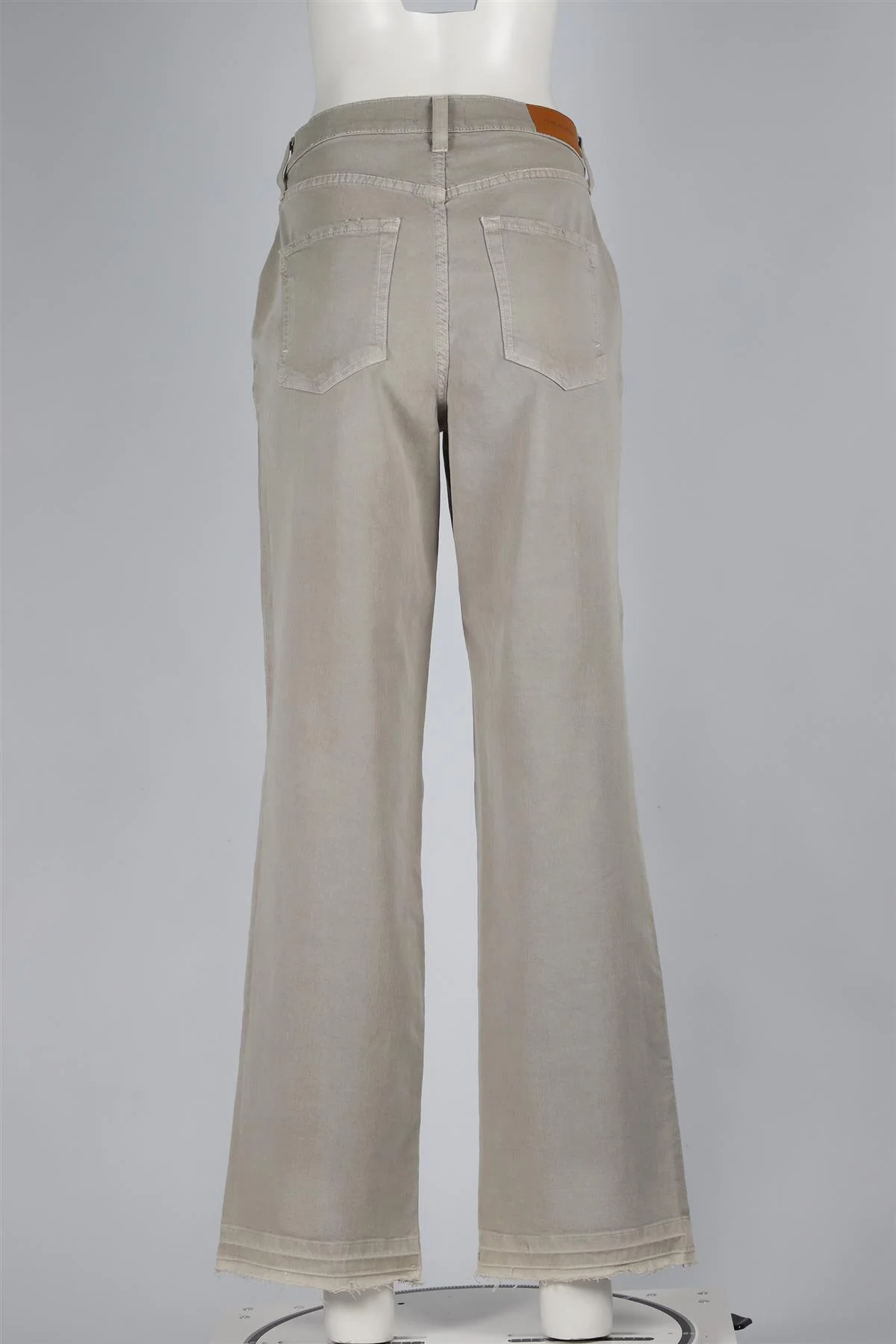 COTTON CITIZEN TAUPE COTTON BLEND WIDE LEG PANTS W24 - Image 4