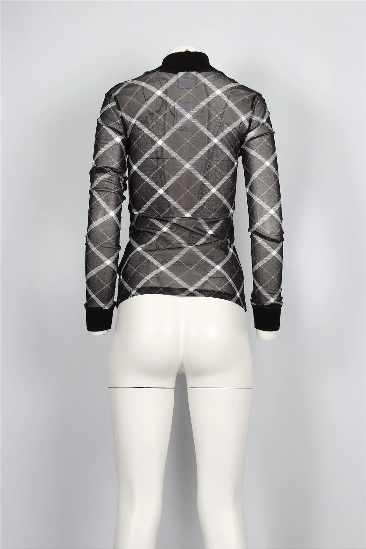 COURRÈGES BLACK MESH TURTLENECK TOP UK 12 - Image 4