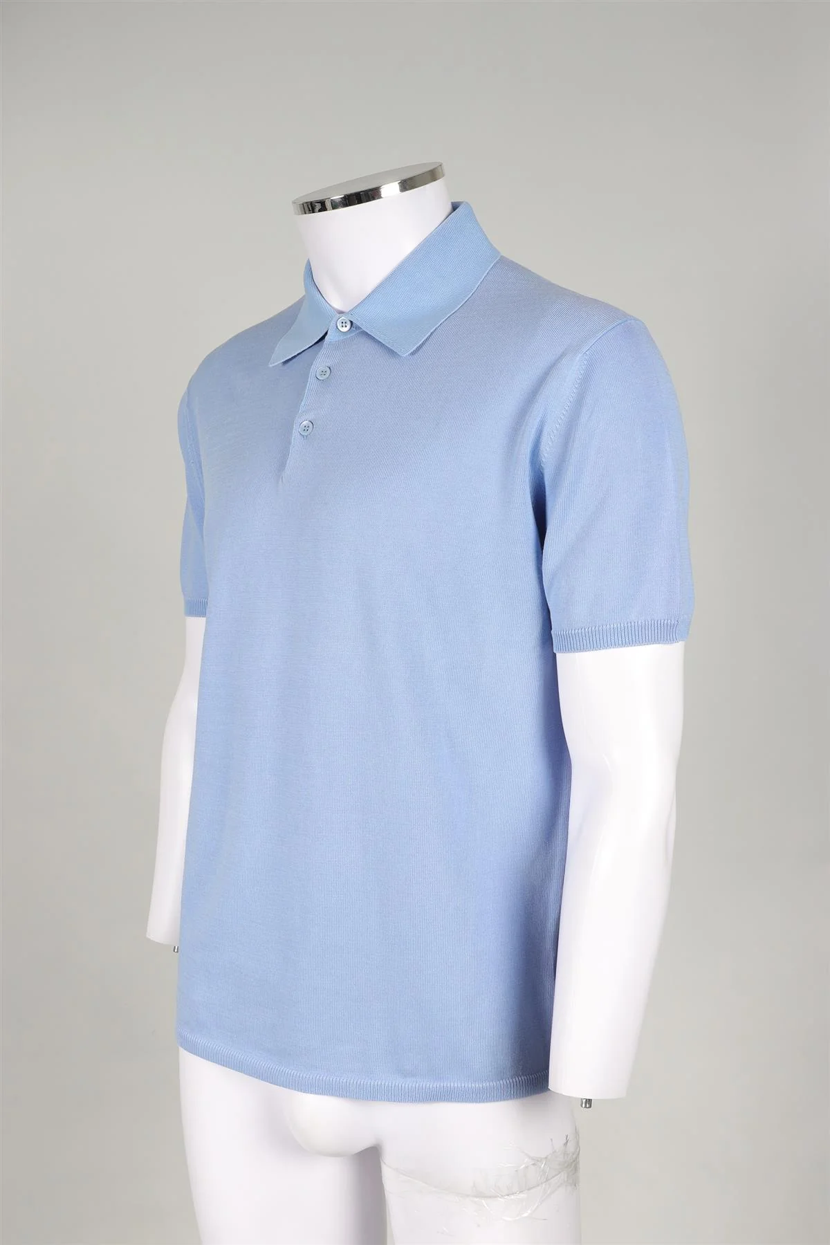 CRUCIANI BLUE MEN'S COTTON POLO SHIRT LARGE - Image 3