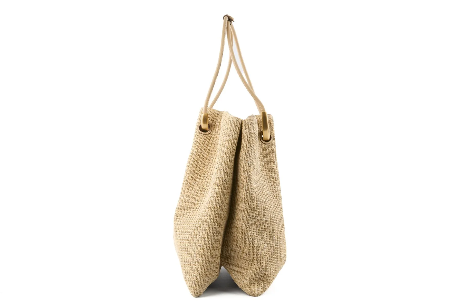 CULT GAIA BEIGE ASA XLARGE RAFFIA TOTE BAG - Image 4