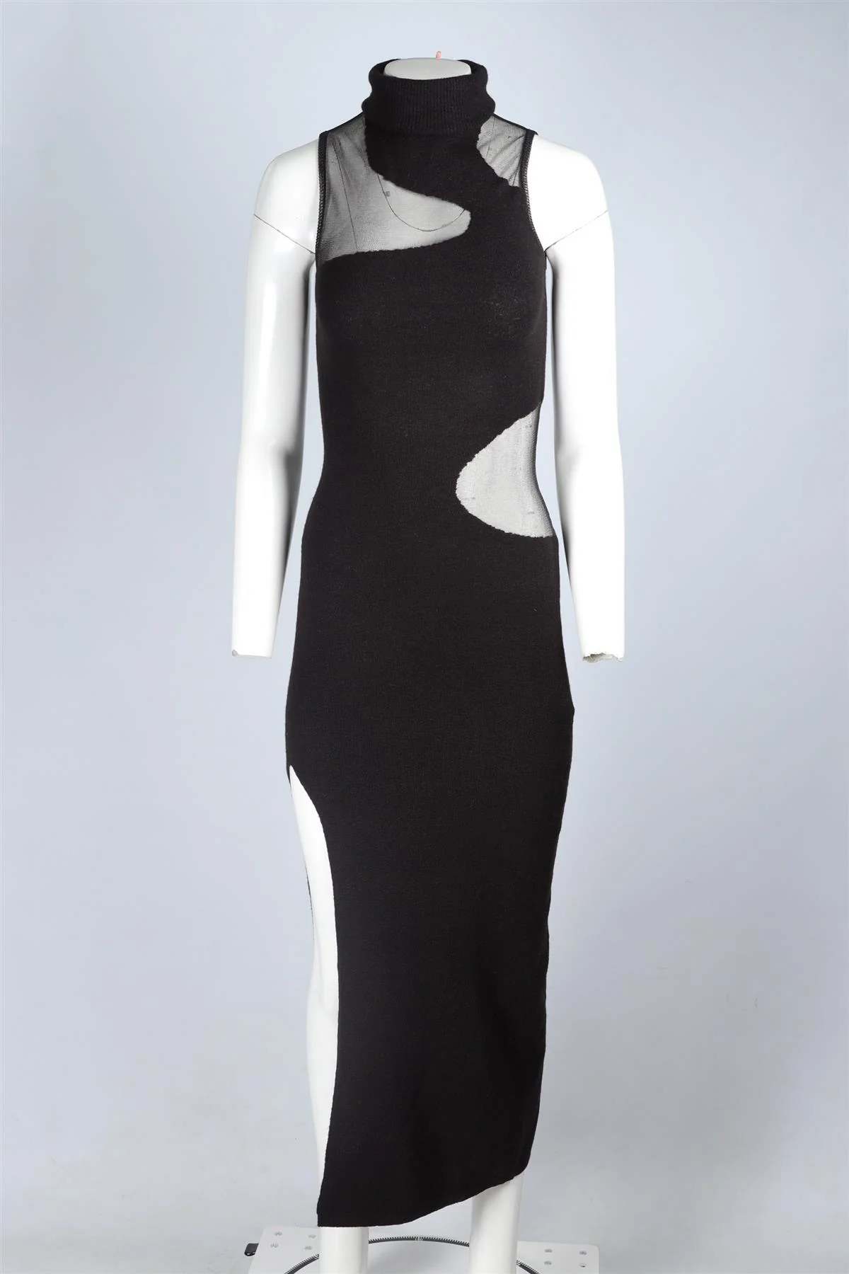 CULT GAIA BLACK KNIT MAXI DRESS XSMALL - Image 2
