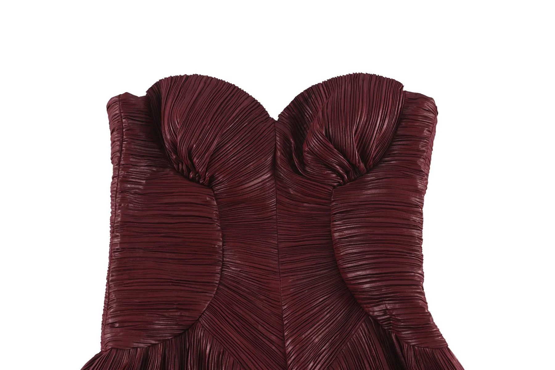 CULT GAIA BURGUNDY SATIN MINI DRESS US 0 UK 4 - Image 3