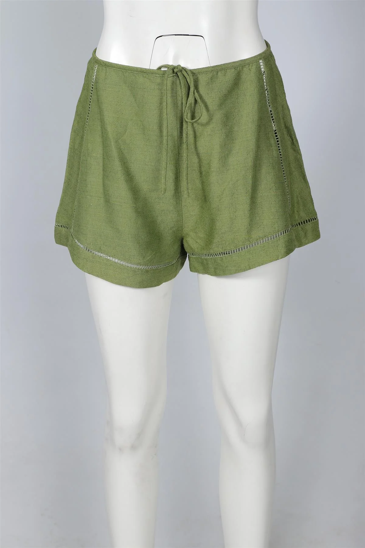 CULT GAIA GREEN SILK SHORTS MEDIUM - Image 2