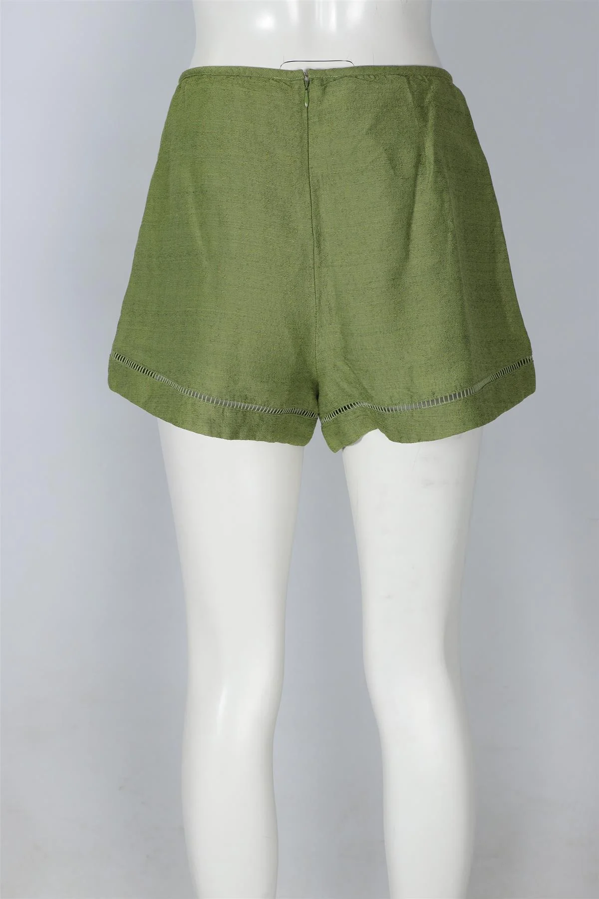CULT GAIA GREEN SILK SHORTS MEDIUM - Image 4