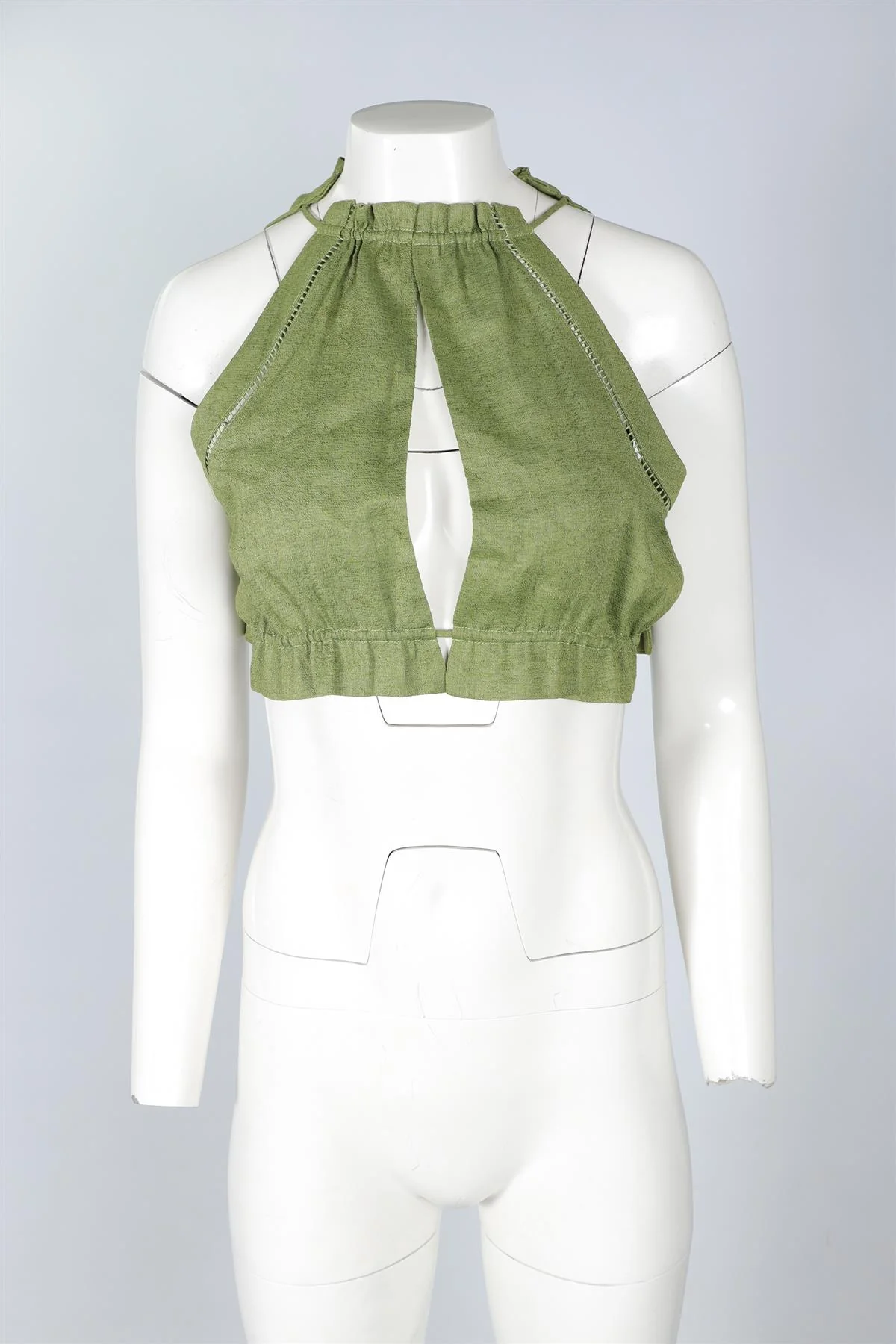 CULT GAIA GREEN SILK TOP MEDIUM - Image 2