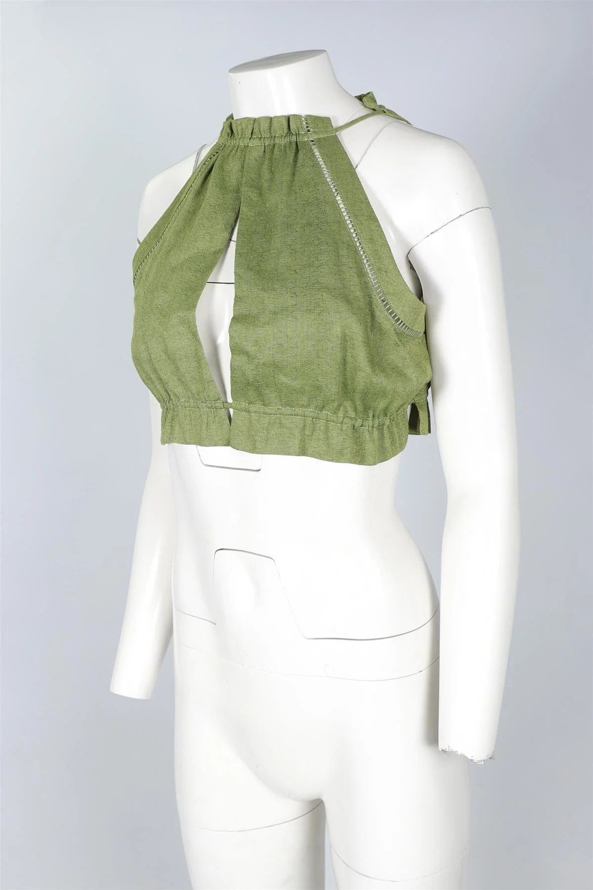 CULT GAIA GREEN SILK TOP MEDIUM - Image 3