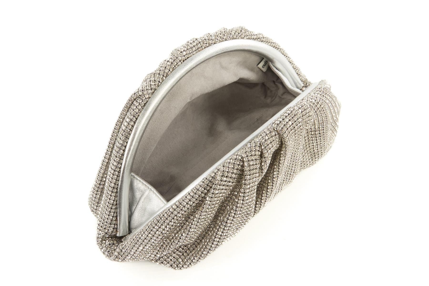 CULT GAIA SILVER JAALA CRYSTAL CLUTCH - Image 9