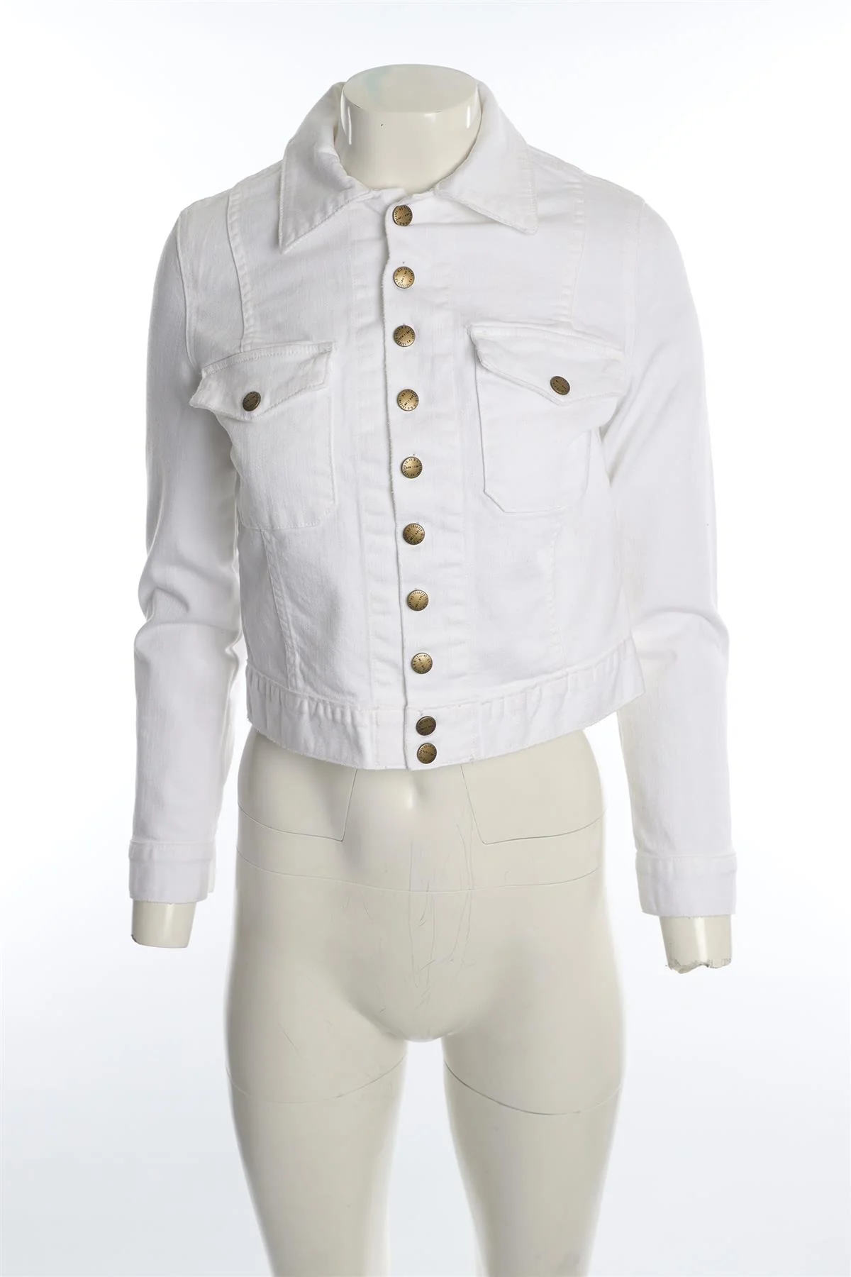 CURRENT ELLIOT WHITE DENIM JACKET UK 8 - Image 2