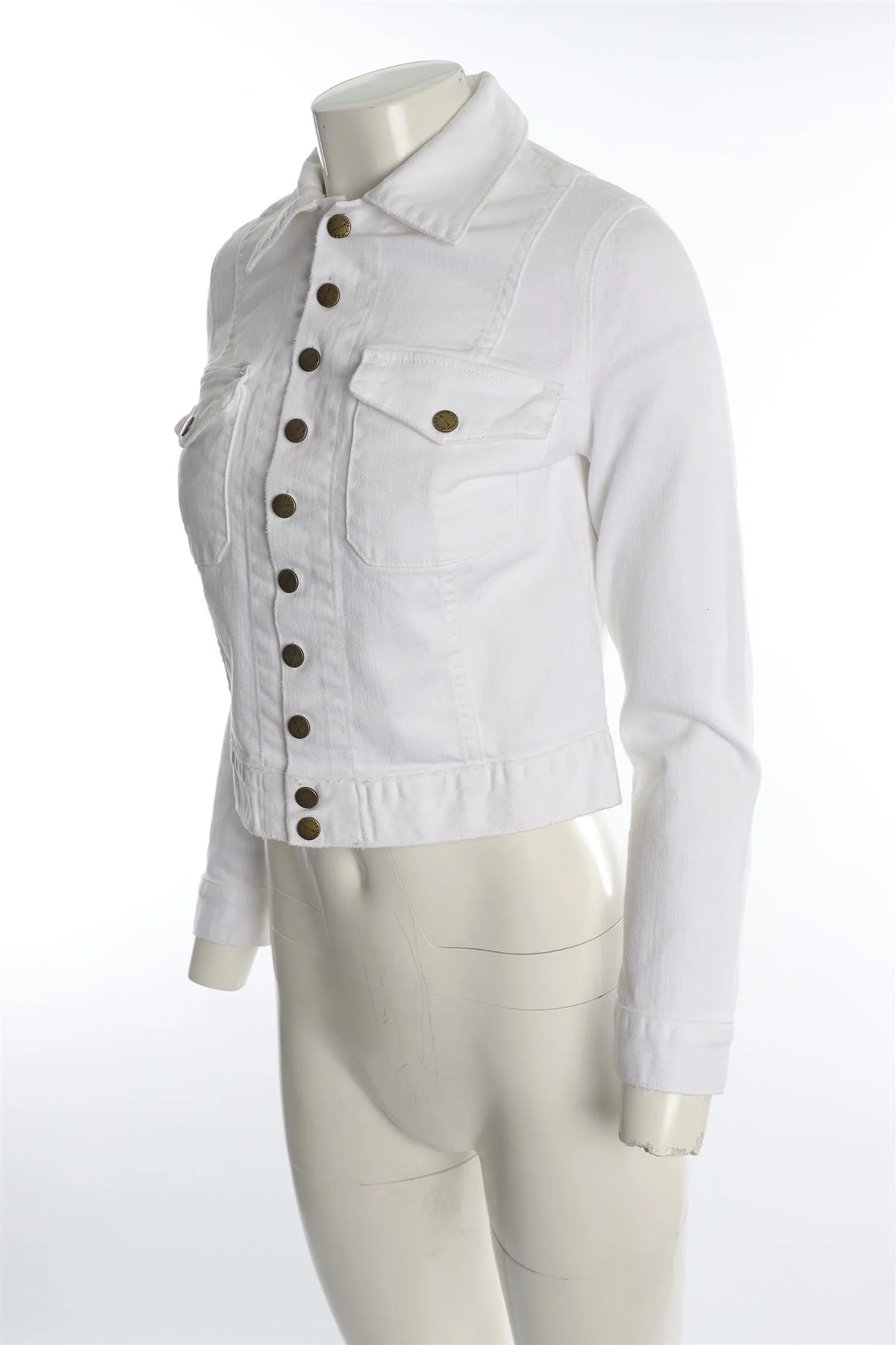 CURRENT ELLIOT WHITE DENIM JACKET UK 8 - Image 3