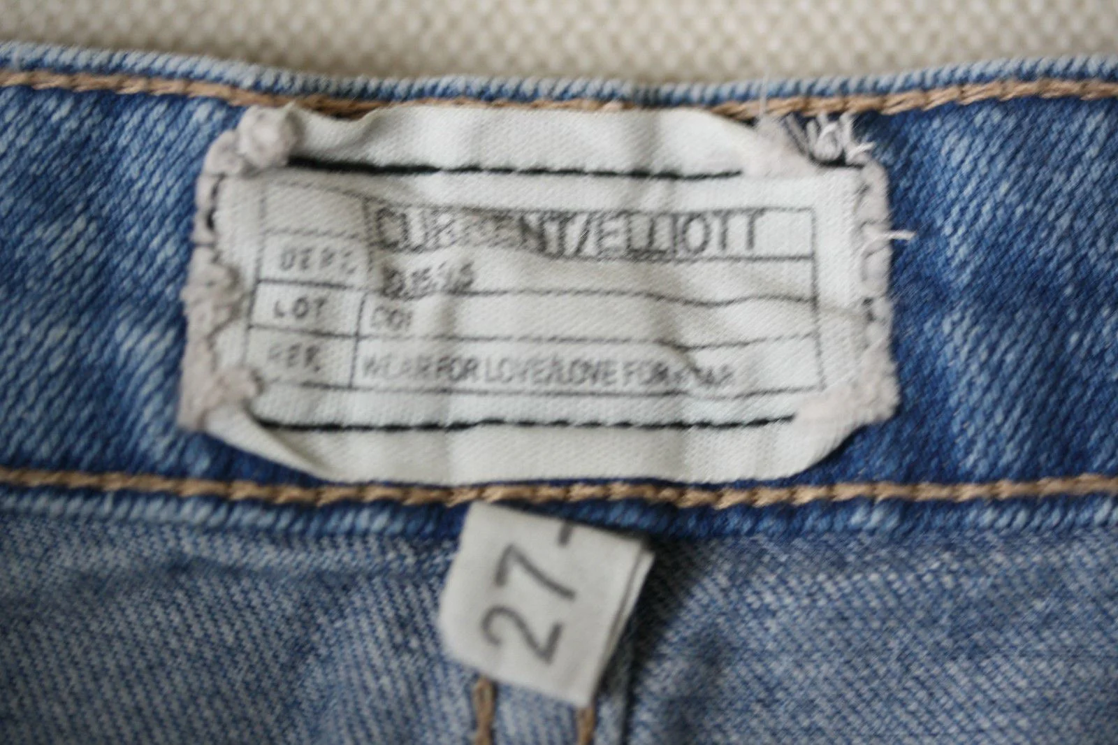 CURRENT ELLIOTT CONCERT DENIM SHORTS W27 UK 8/10 - Image 2